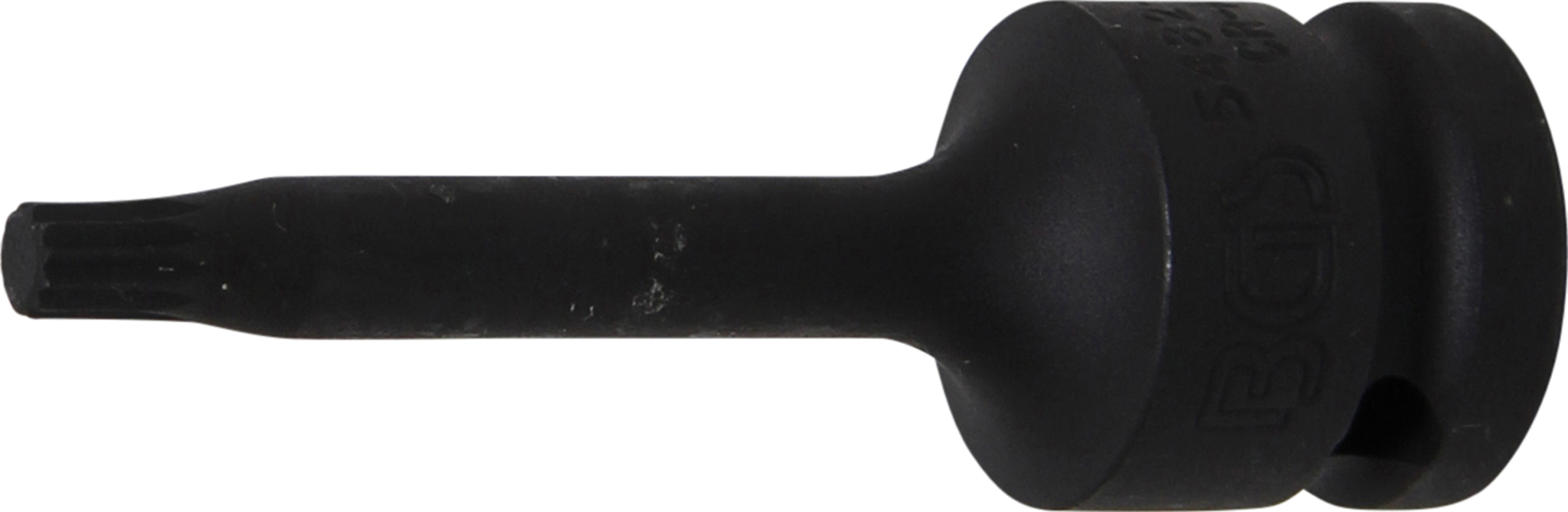 BGS Kraft-Bit-Einsatz | Länge 75 mm | Antrieb Innenvierkant 12,5 mm (1/2") | Innenvielzahn (für XZN) M6