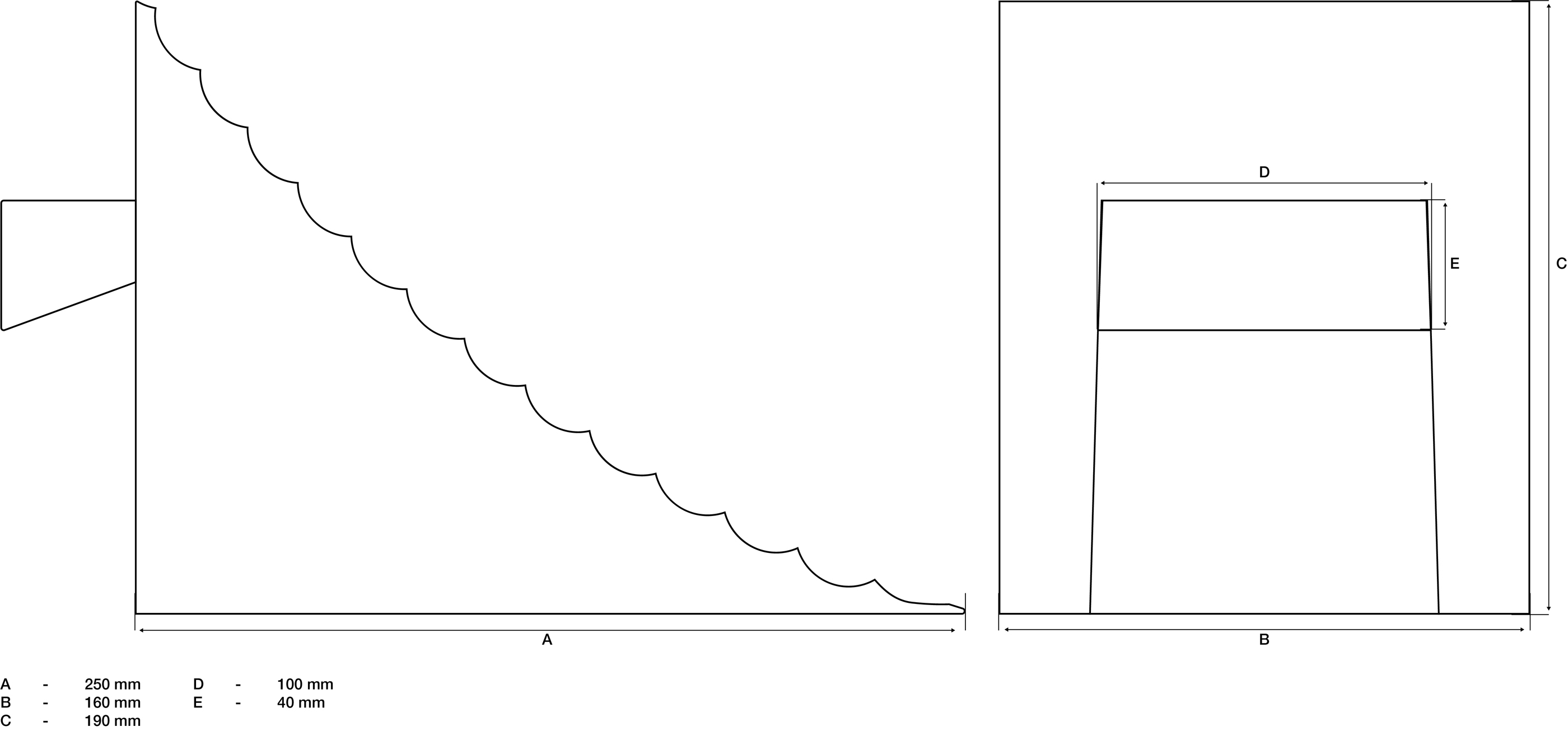 BGS Unterlegkeil | 250 x 160 x 190 mm | für Pkw / Nfz