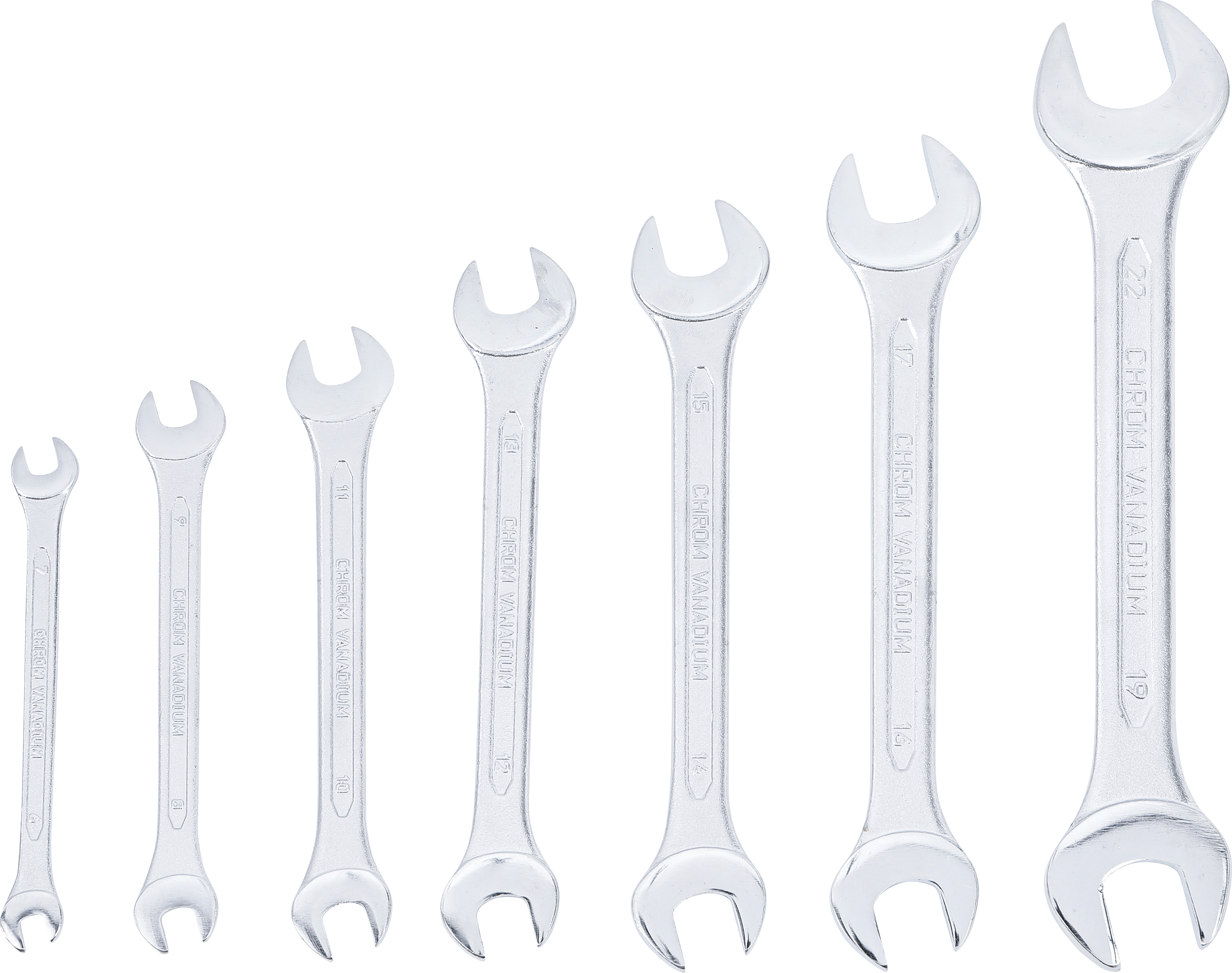 BGS Doppel-Maulschlüssel-Satz | SW 6 x 7 - 19 x 22 mm | 7-tlg.