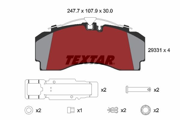 Bremsbelagsatz hinten/vorne KNORR SN7-HP passt zu: MAN TGS I; SCANIA 4, G I, G II, L, P I, P II, R I, R II, S, T D2066LF28-OSC11.03 05.95-