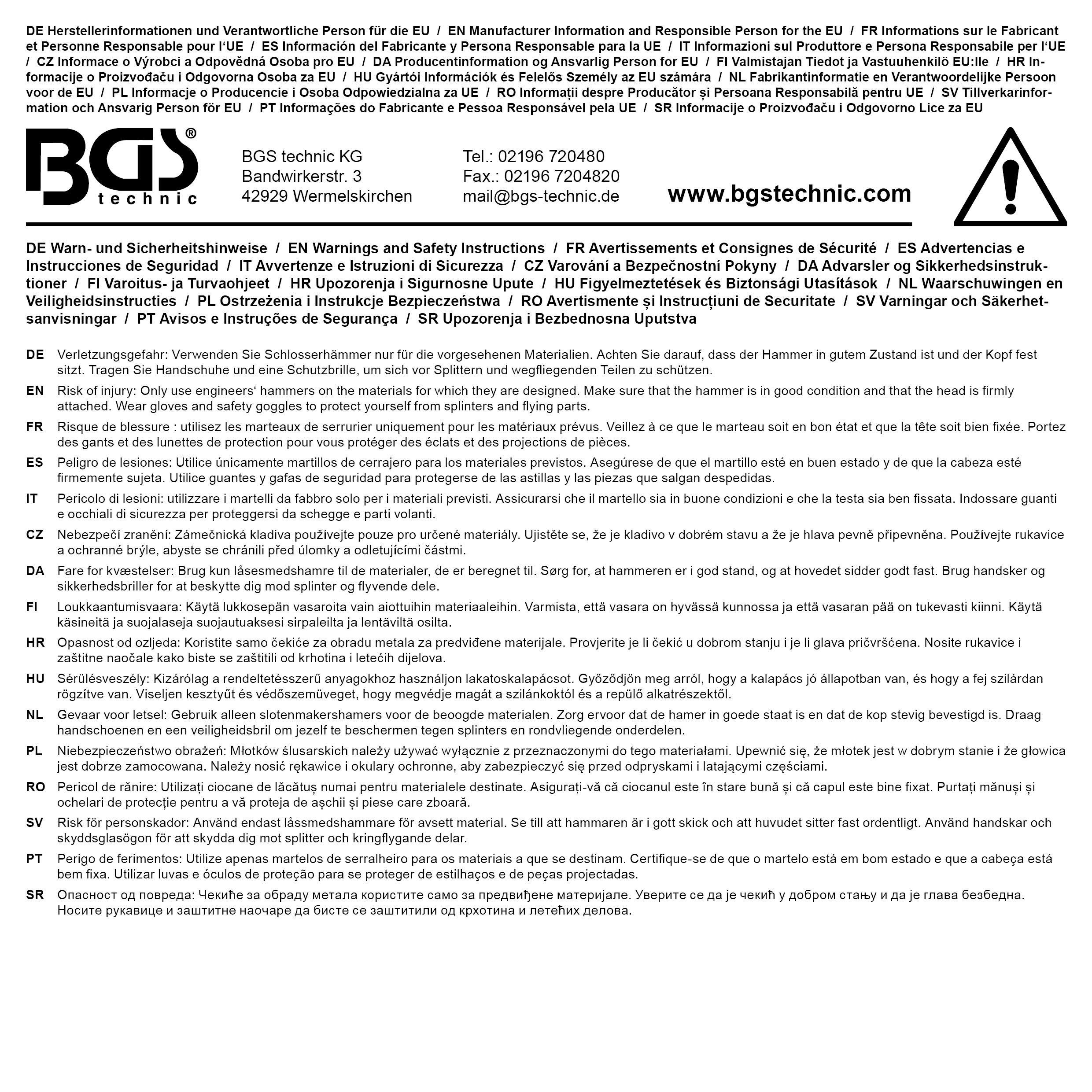 BGS Schlosserhammer | 2000 g