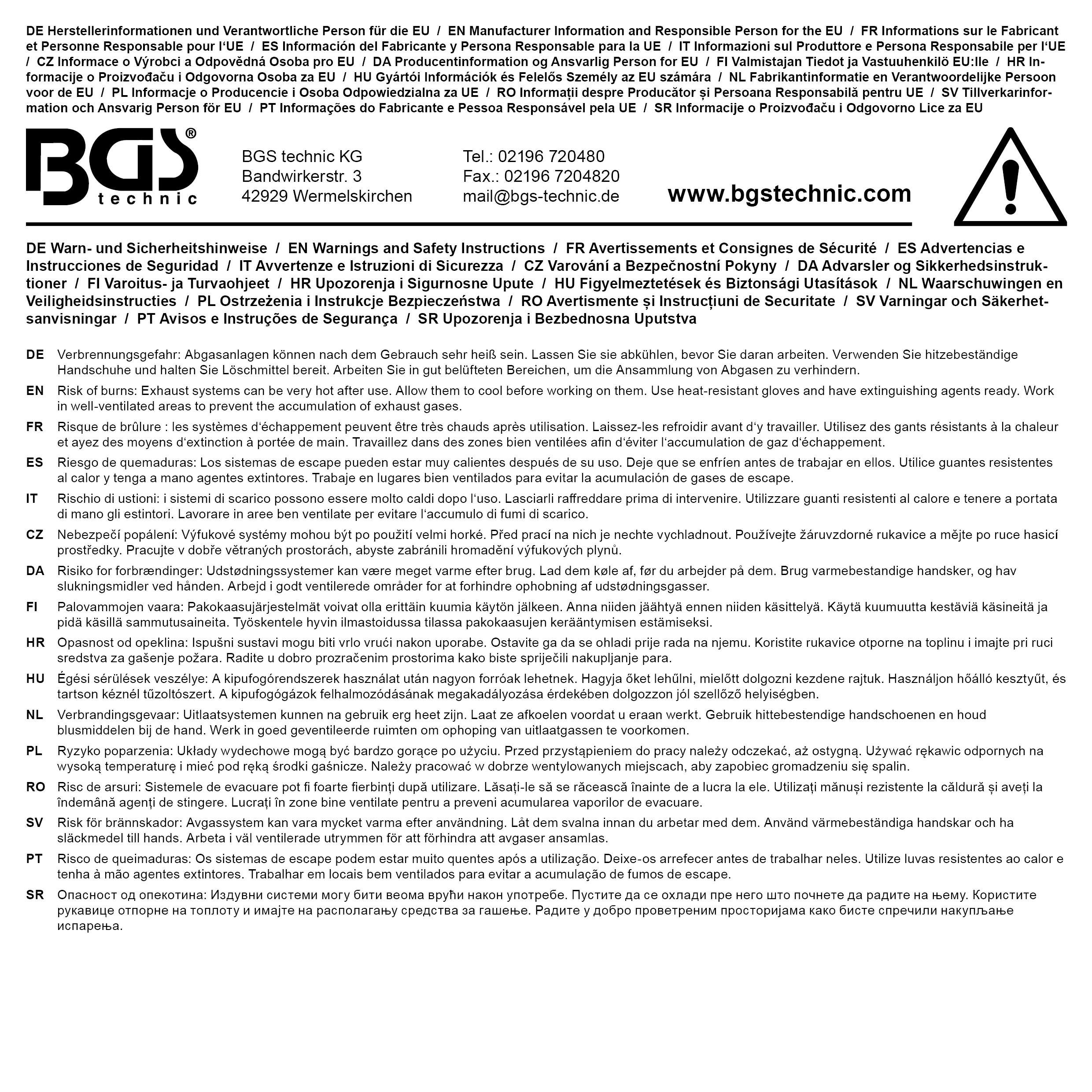 BGS Ersatzkette für Auspuff-Kettentrenner für Art. 133