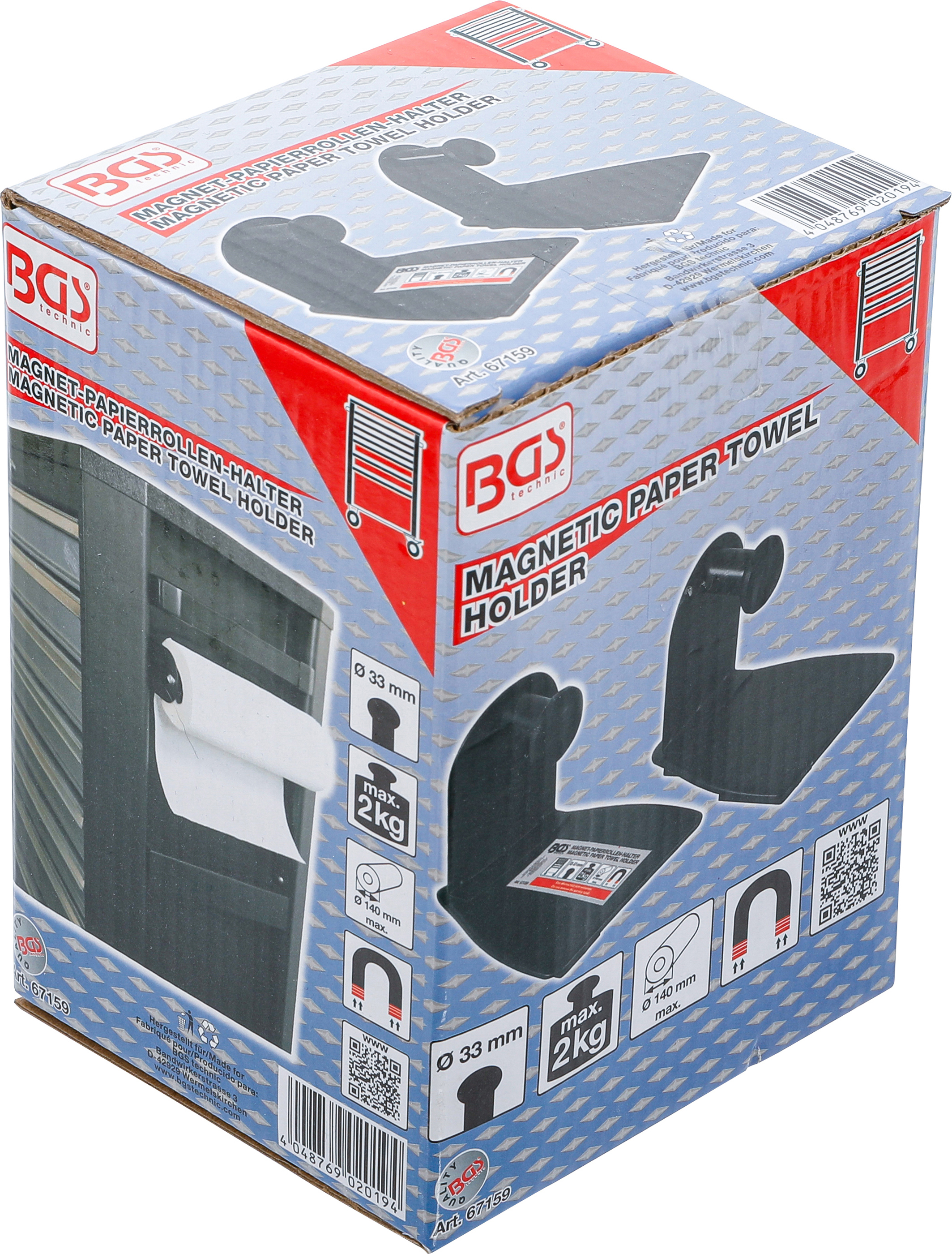 BGS Magnet-Papierrollen-Halter | 2-tlg.