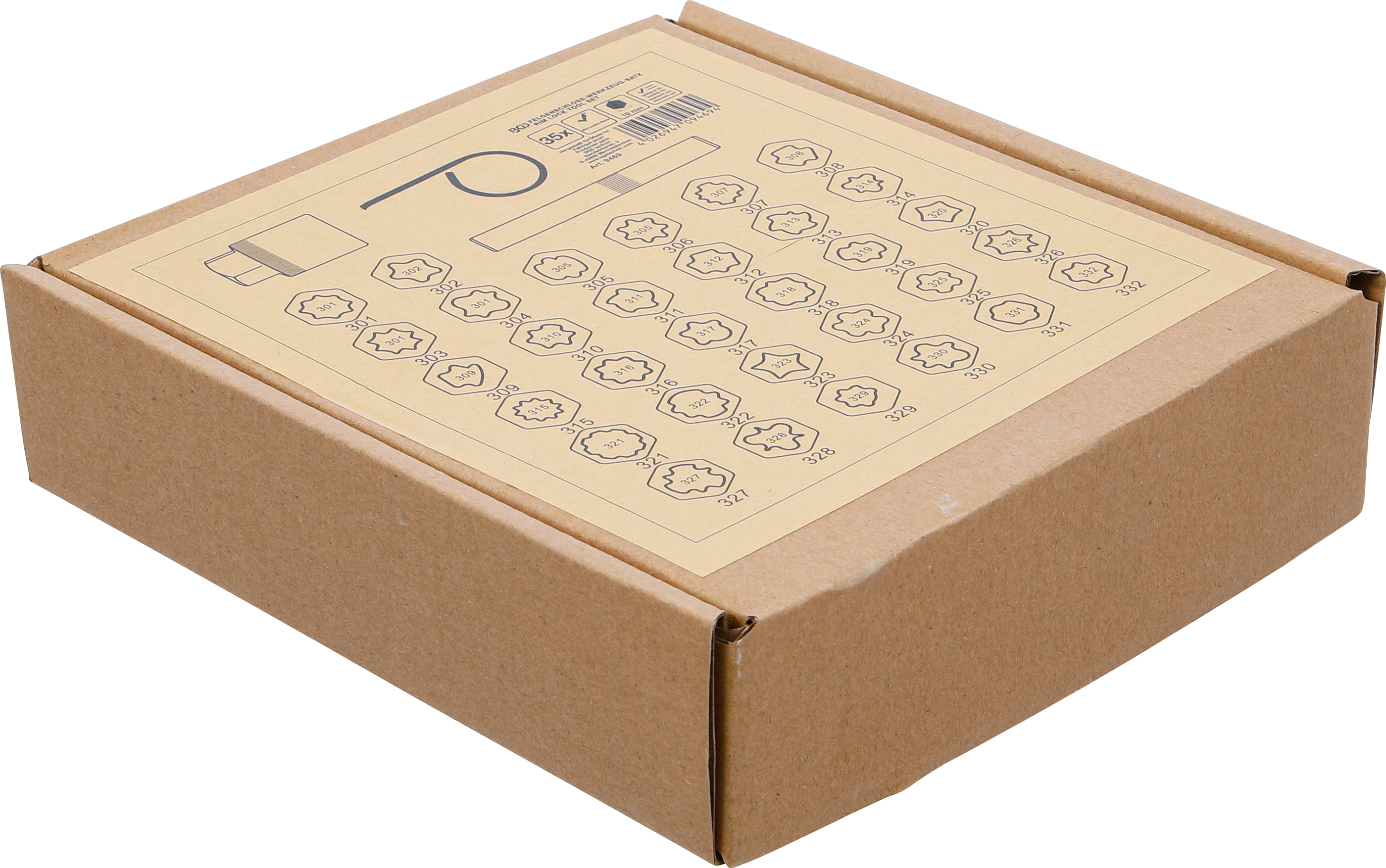 BGS Werkstattwageneinlage 1/6: Felgenschloss-Werkzeug-Satz für Mercedes-Benz | 35-tlg.