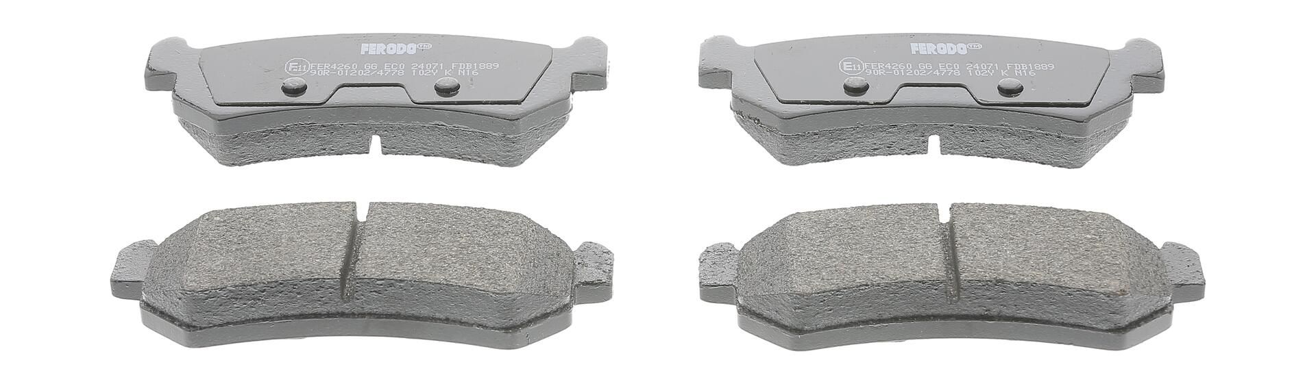 Bremsbelagsatz, Scheibenbremse