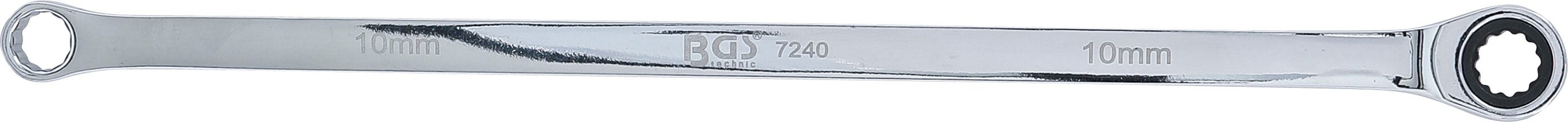 BGS Ratschenring- und Ringschlüssel | extra lang | SW 10 mm