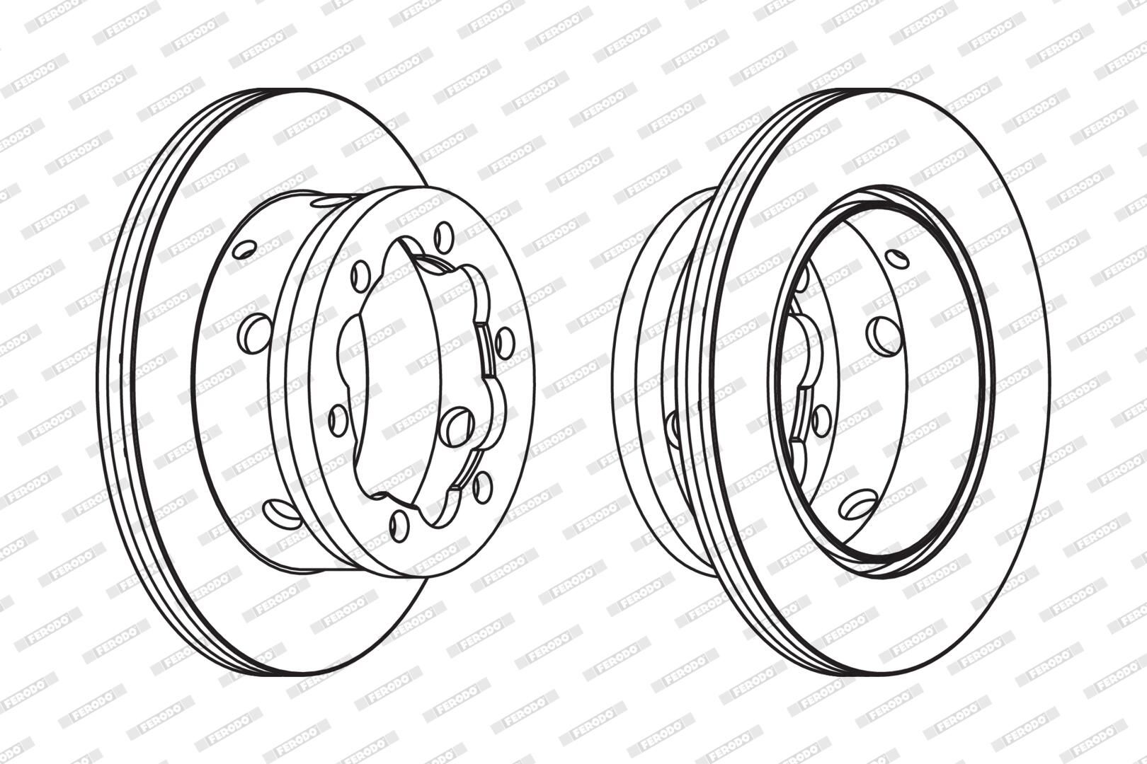 Bremsscheibe hinten L/R (285mmx22mm) passt zu: MERCEDES SPRINTER 2-T (B901 2.3/2.5 SDI/2.5 TDI/2.8 TDI/208 D (901.371, 902.371, 902.372)/212 D (902.471, 902.472)/308 D 2.3 (903.361, 903.362, 903.363)/