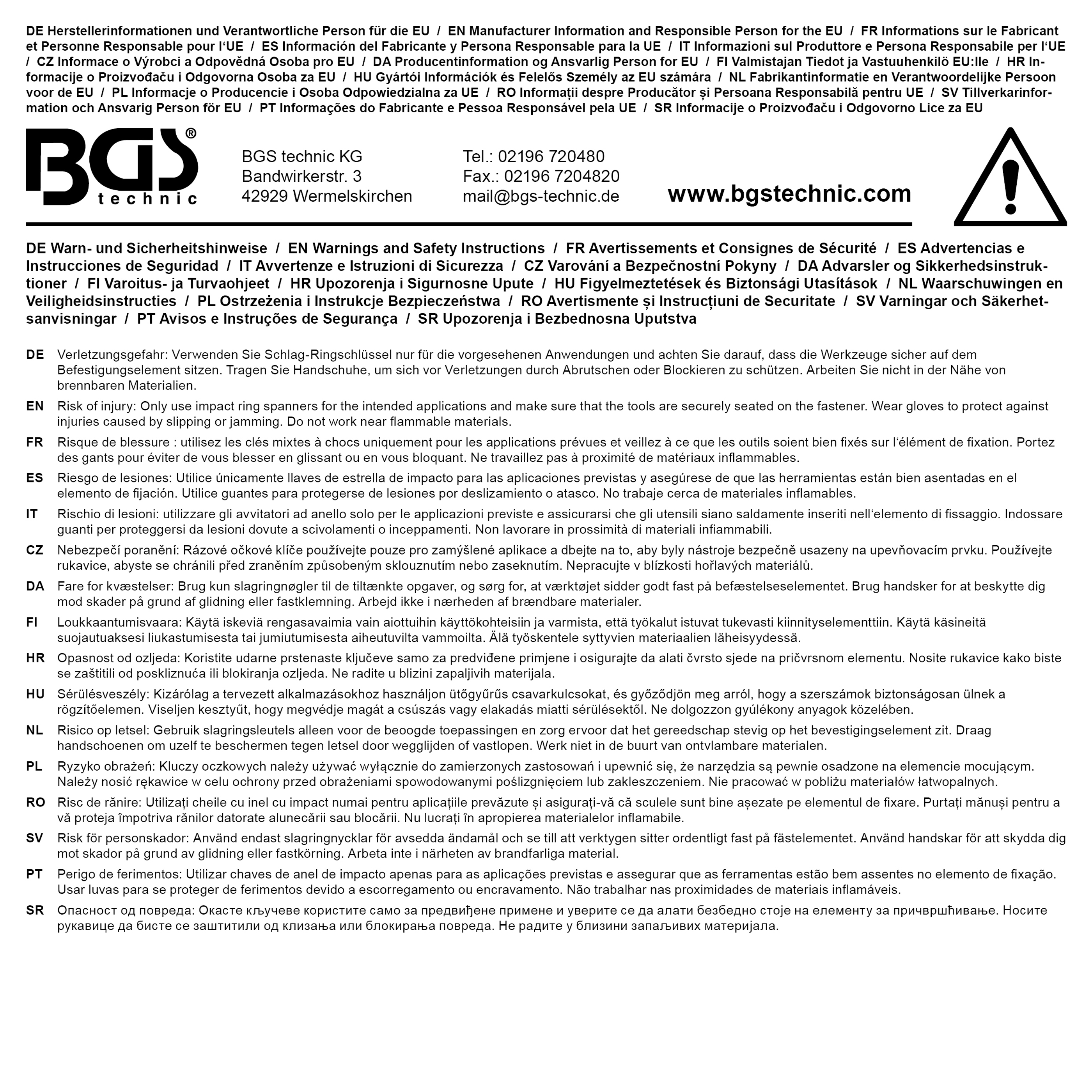 BGS Schlag-Ringschlüssel | SW 34 mm