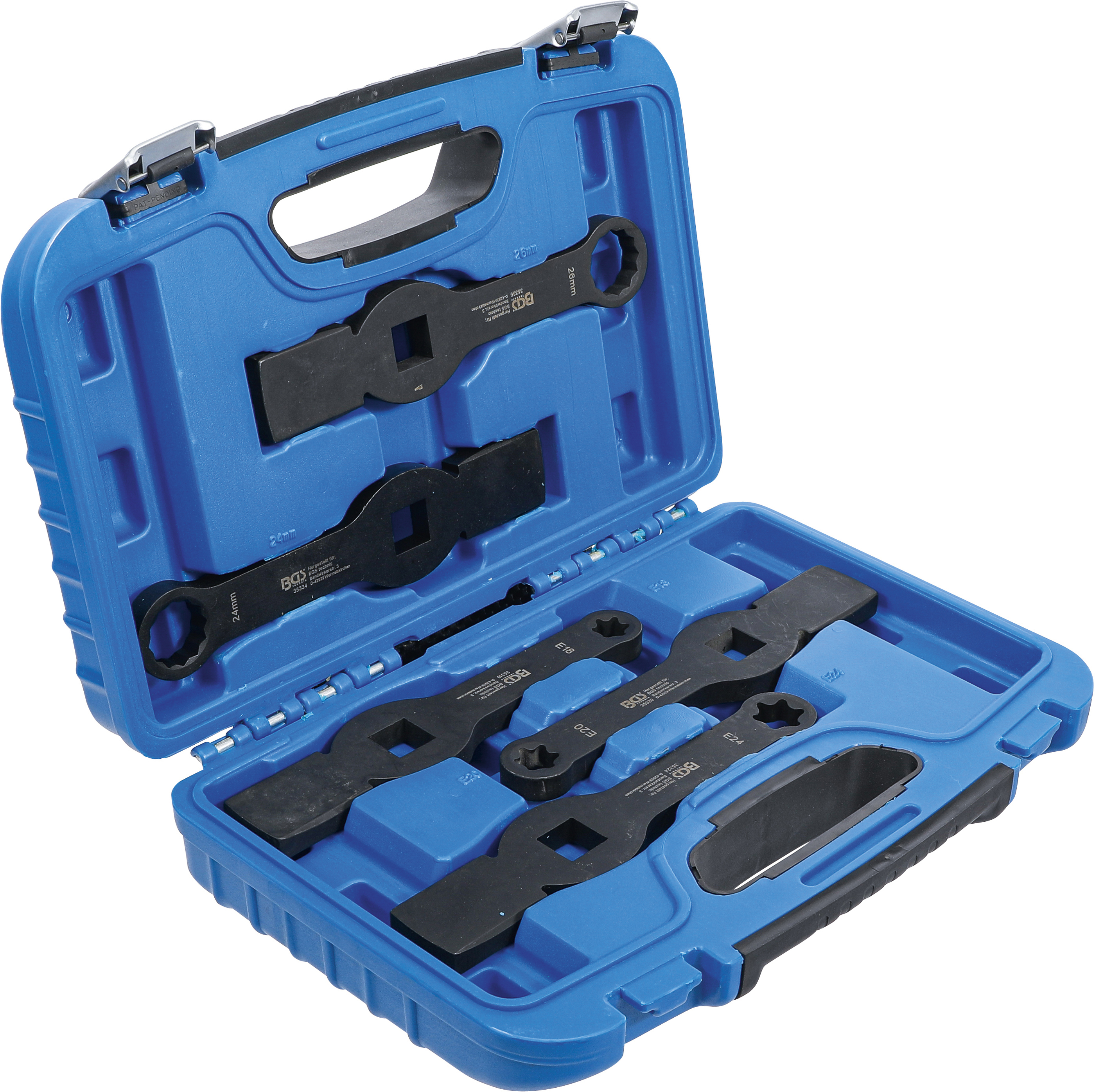 BGS Schlag-Ringschlüssel-Satz | Zwölfkant / E-Profil (für Torx) | 5-tlg.