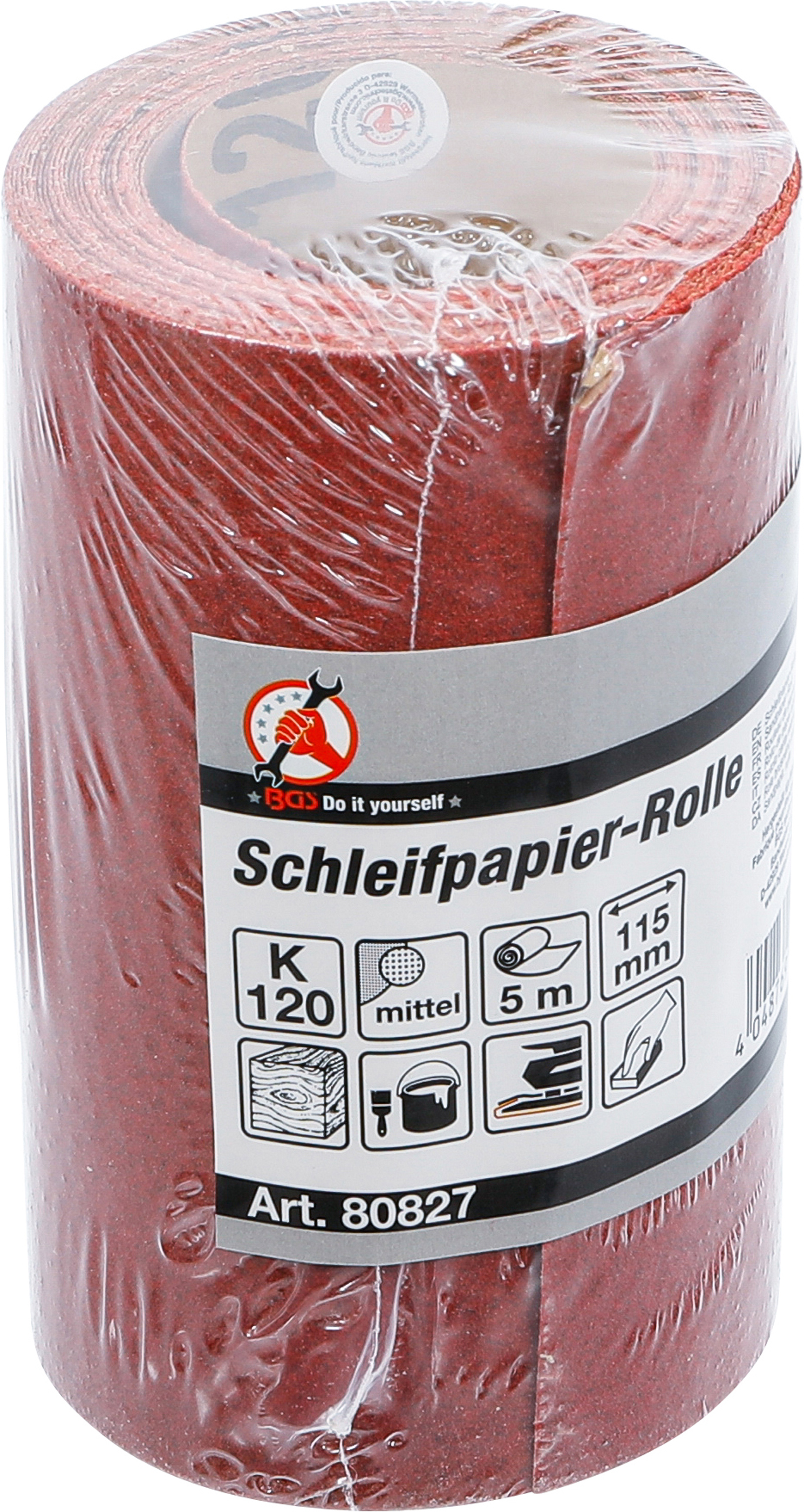 BGS Schleifpapier-Rolle | 115 mm x 5 m | Körnung 120