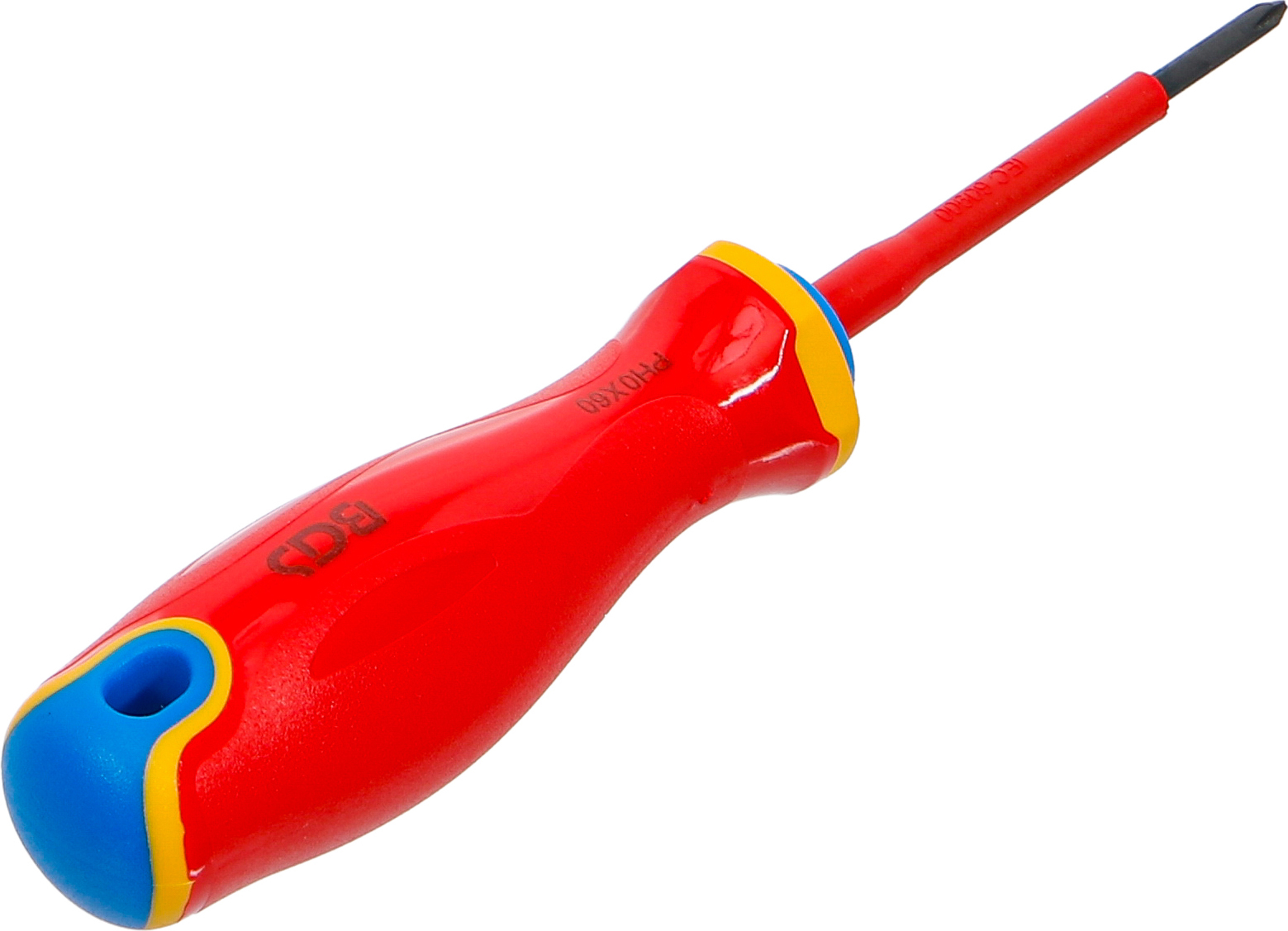 BGS VDE-Schraubendreher | extra dünne Spitze | Kreuzschlitz PH0