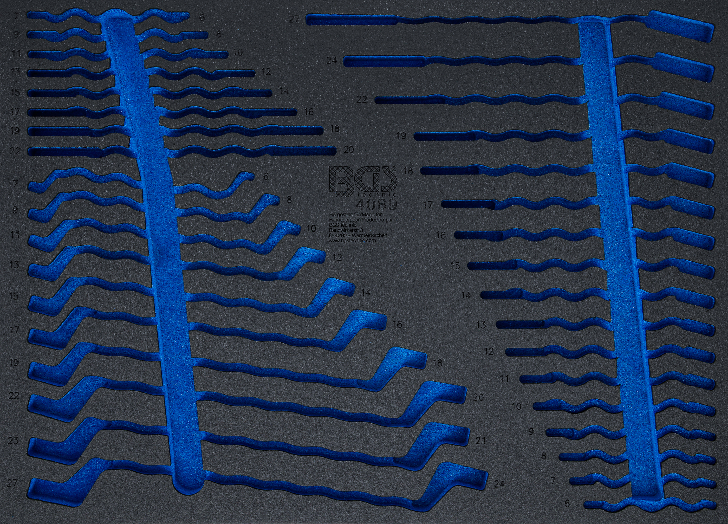 BGS Werkstattwageneinlage 3/3 | leer | für Art. 4089