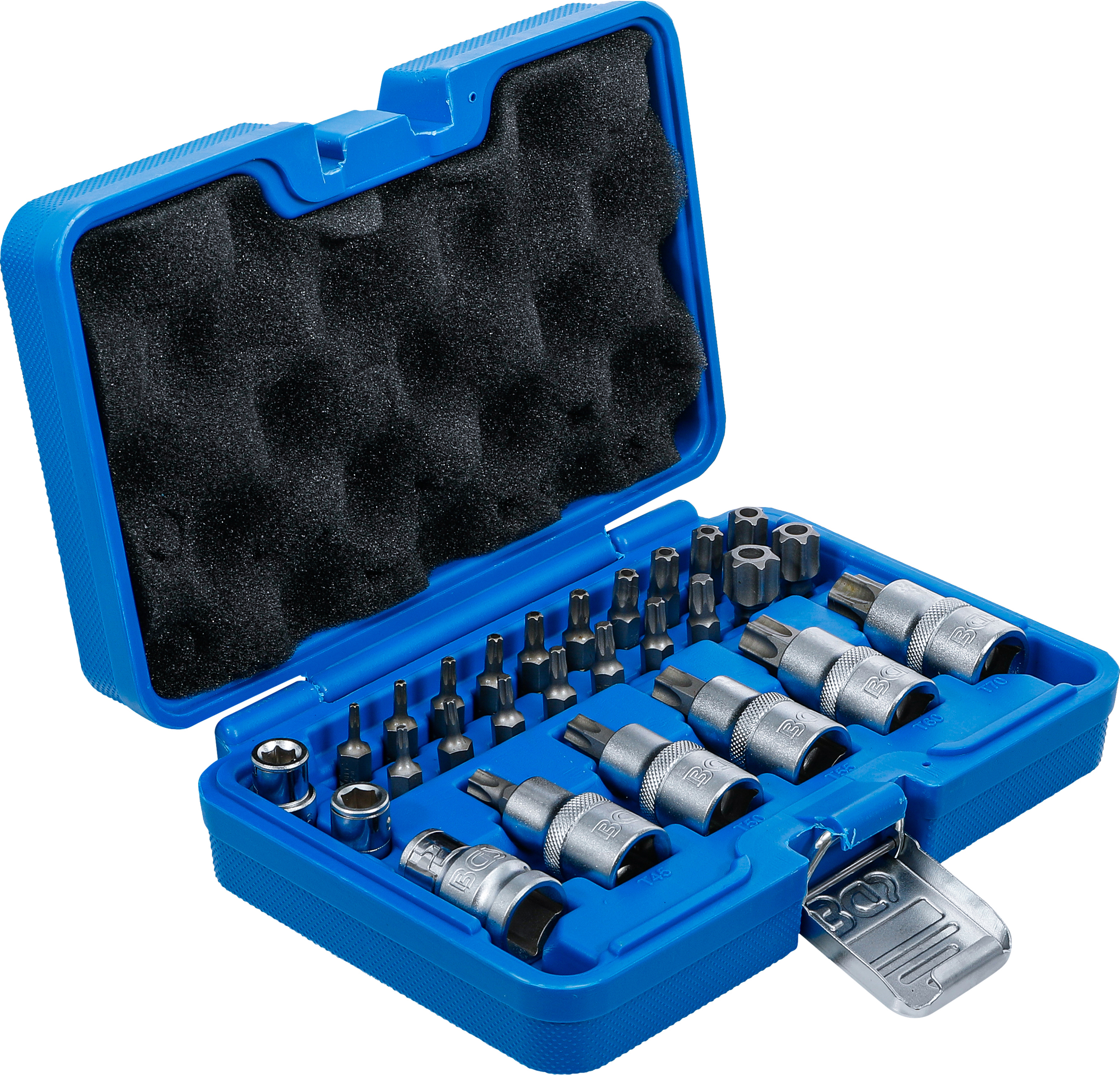 BGS Bit- und Bit-Einsatz-Satz | 12,5 mm (1/2") | T-Profil (für Torx) | 27-tlg.