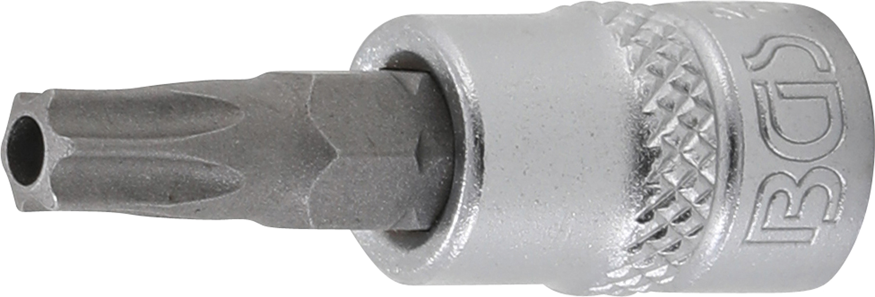 BGS Bit-Einsatz | Antrieb Innenvierkant 6,3 mm (1/4") | T-Profil (für Torx) mit Bohrung T30