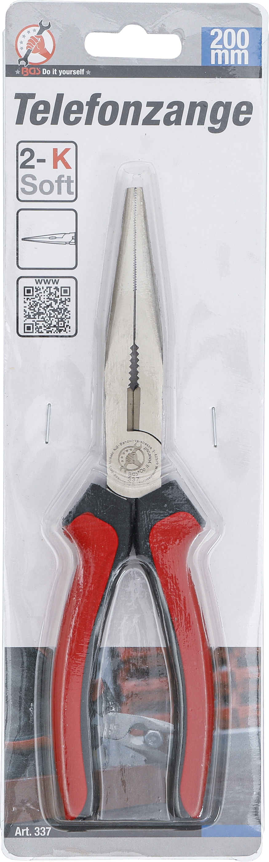 BGS Telefonzange | gerade | 200 mm