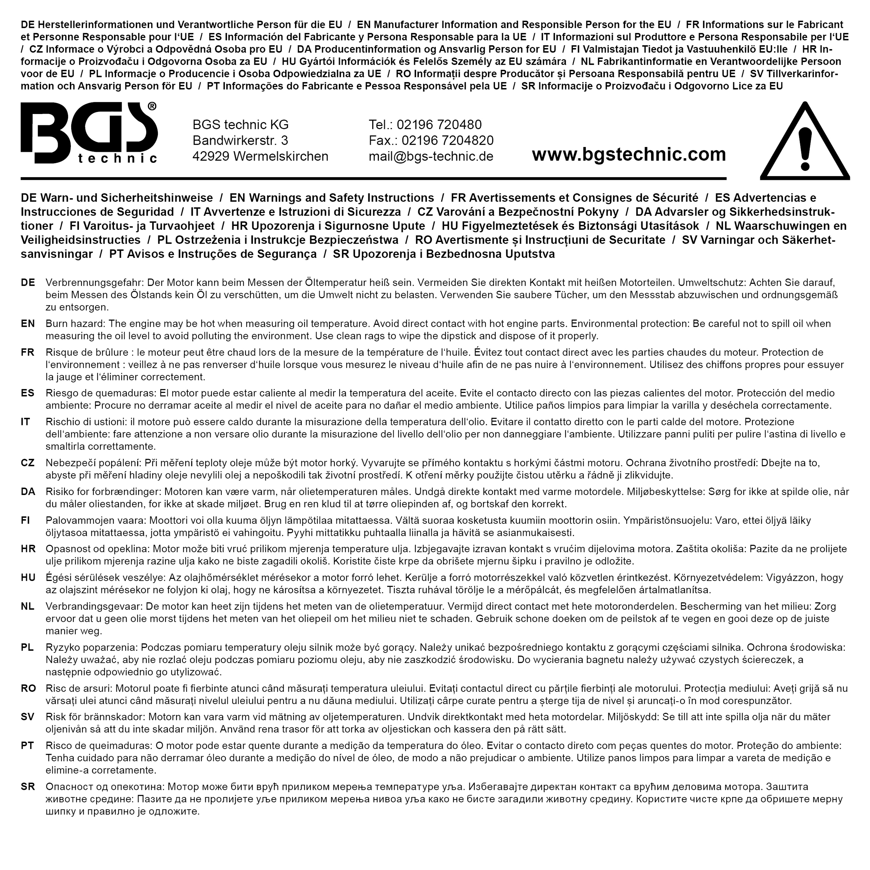 BGS Getriebeöl-Messstab | für Mercedes-Benz | Getriebekennung 722.7, 716.5