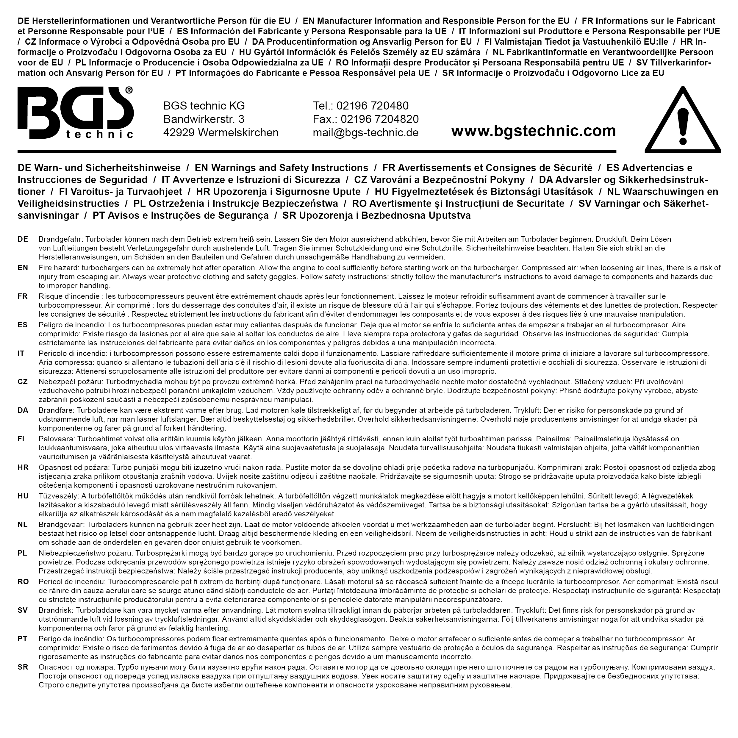 BGS Turbolader-Ladeluft-System-Prüfkoffer-Satz | 17-tlg.