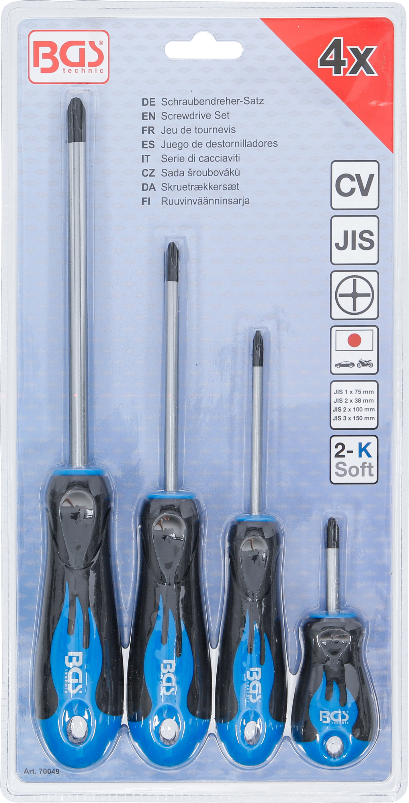 BGS Schraubendreher-Satz | JIS Standard | 4-tlg.