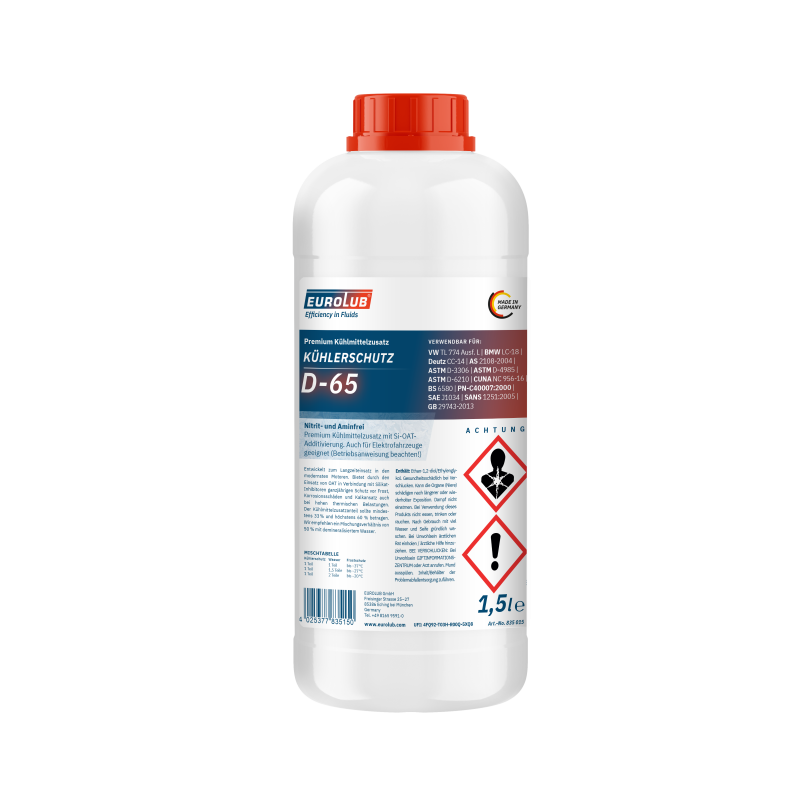 Eurolub Kühlerfrostschutz D-65 Konzentrat 1,5 Liter