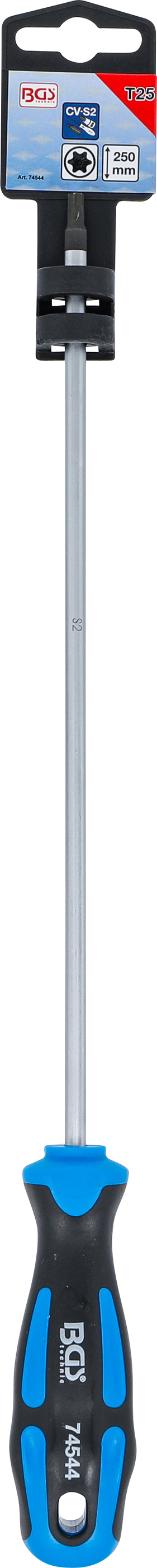 BGS Schraubendreher | T-Profil (für Torx) T25 | Klingenlänge 250 mm