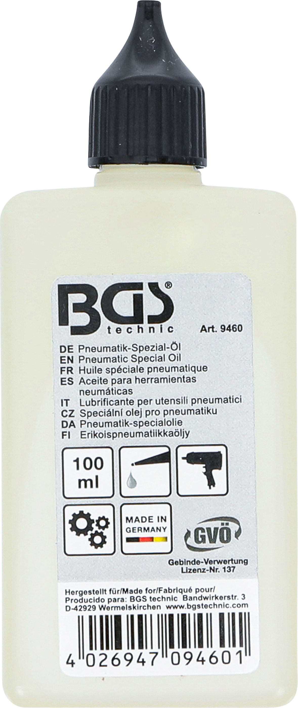 BGS Pneumatik-Spezial-Öl | 100 ml
