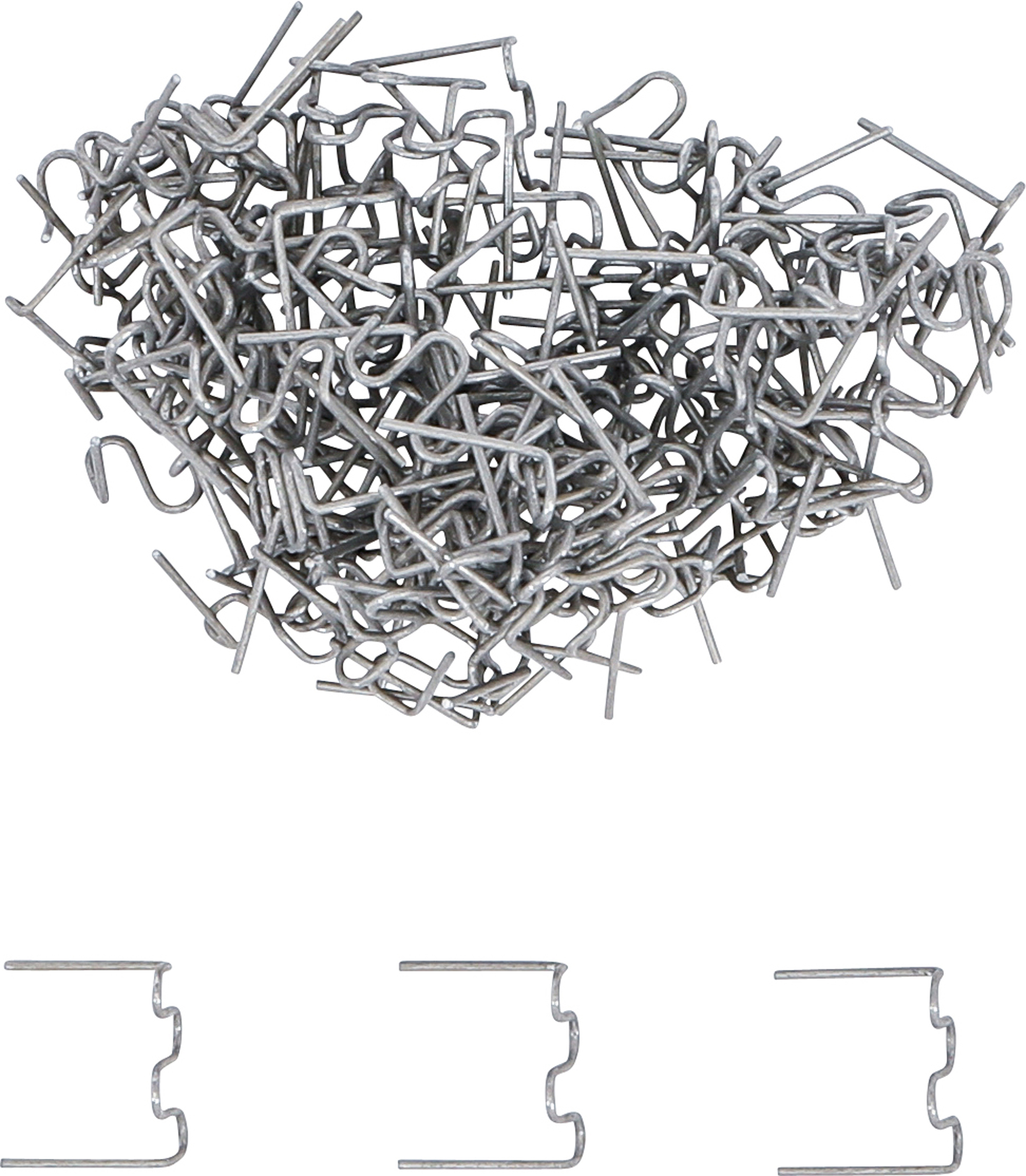 BGS Reparaturklammern-Satz | Wellenform | 0,8 mm | 100-tlg.