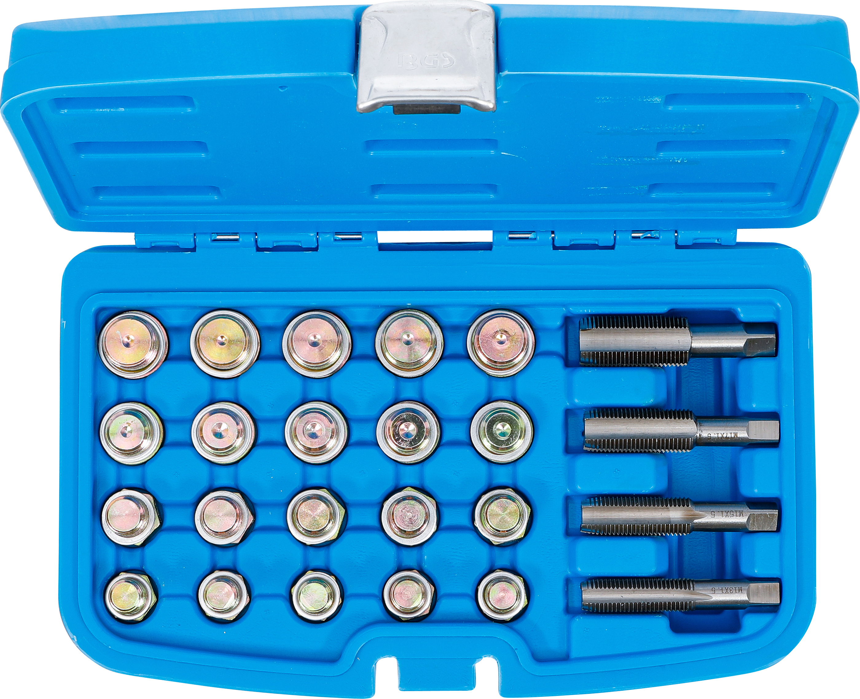 BGS Reparatursatz für Öl-Ablass-Gewinde | 64-tlg.