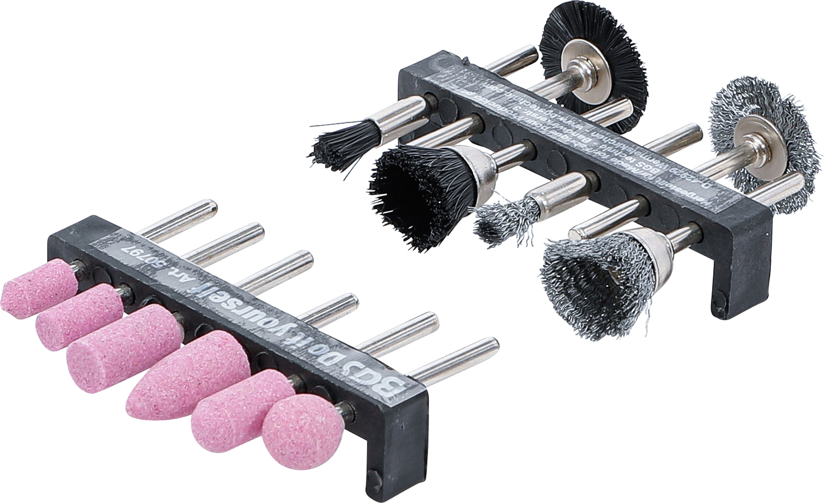 BGS Schleifer- und Stahldraht- / Kunststoff-Bürsten-Satz | 12-tlg.