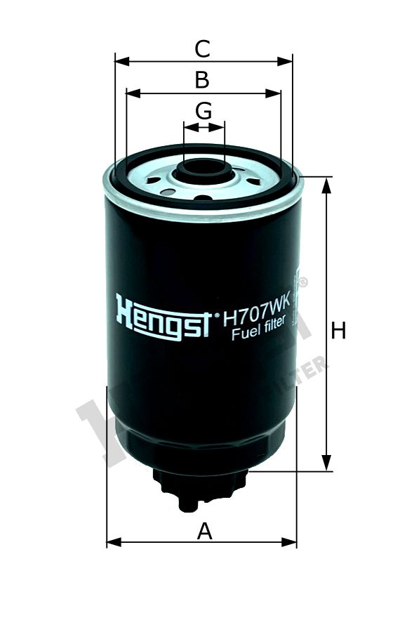 Kraftstofffilter “HENGST FILTER 82 mm, 63 mm, 75 mm”