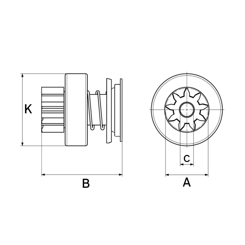 Freilaufgetriebe, Starter