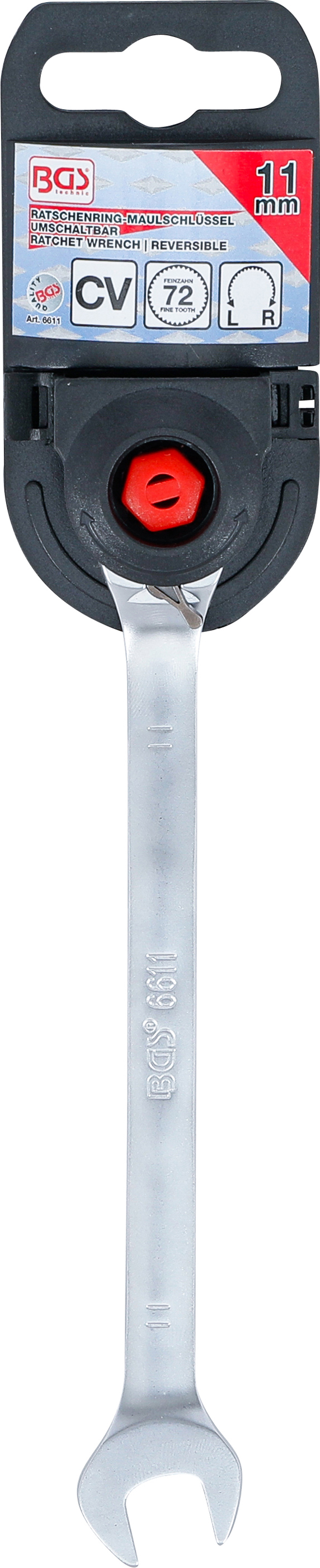 BGS Ratschenring-Maulschlüssel | umschaltbar | SW 11 mm