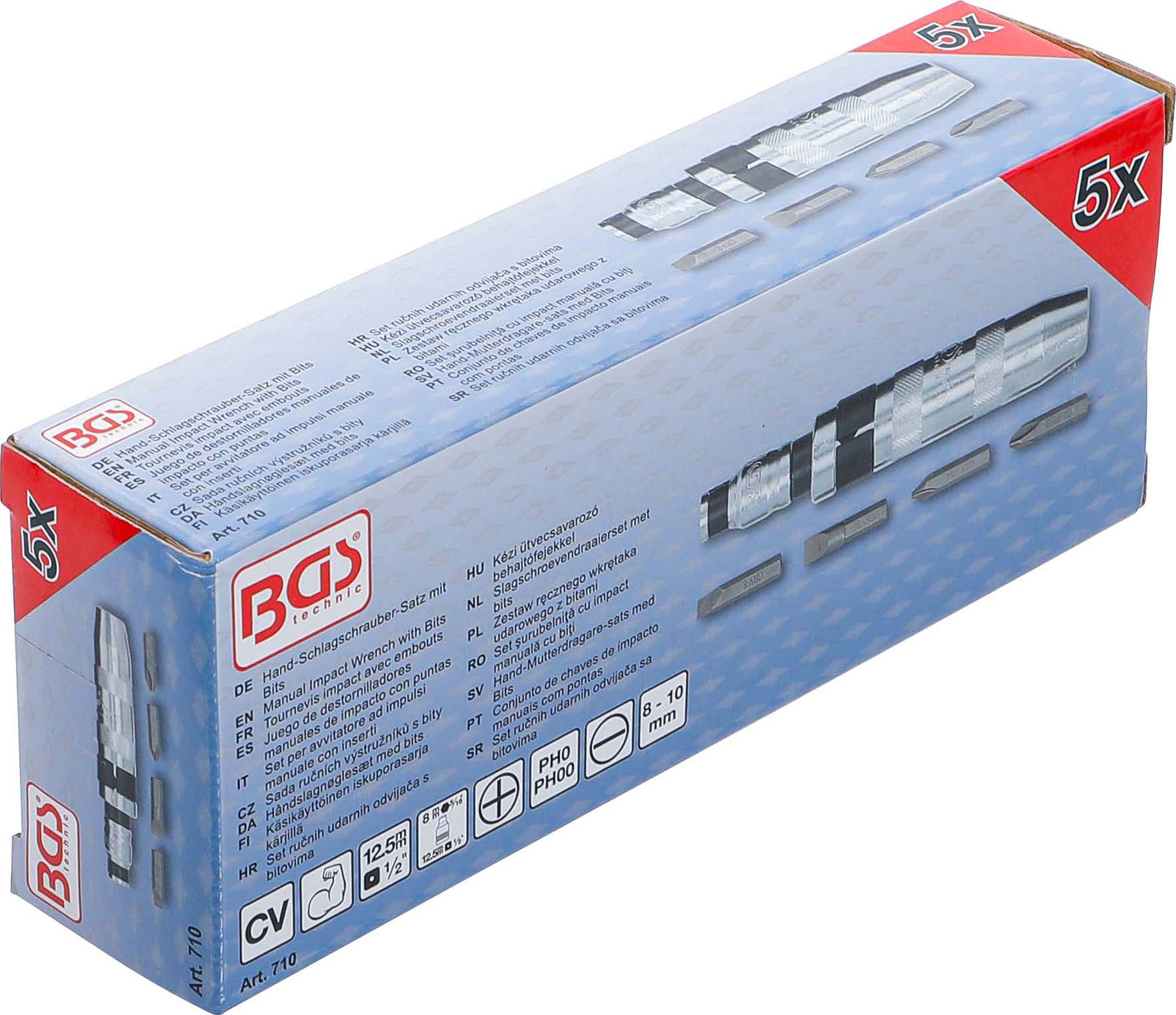 BGS Hand-Schlagschrauber-Satz mit Bits | 5-tlg.