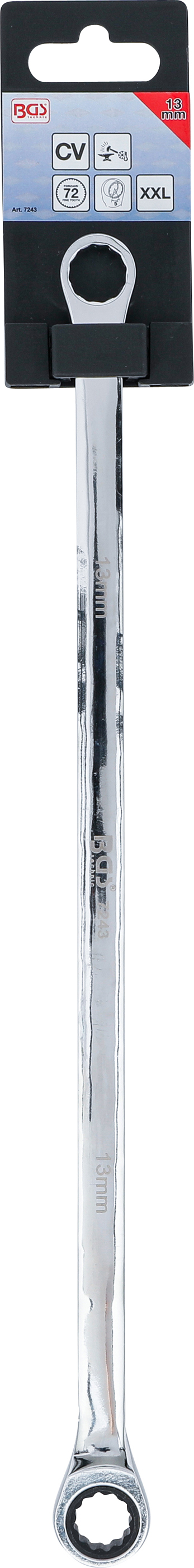 BGS Ratschenring- und Ringschlüssel | extra lang | SW 13 mm