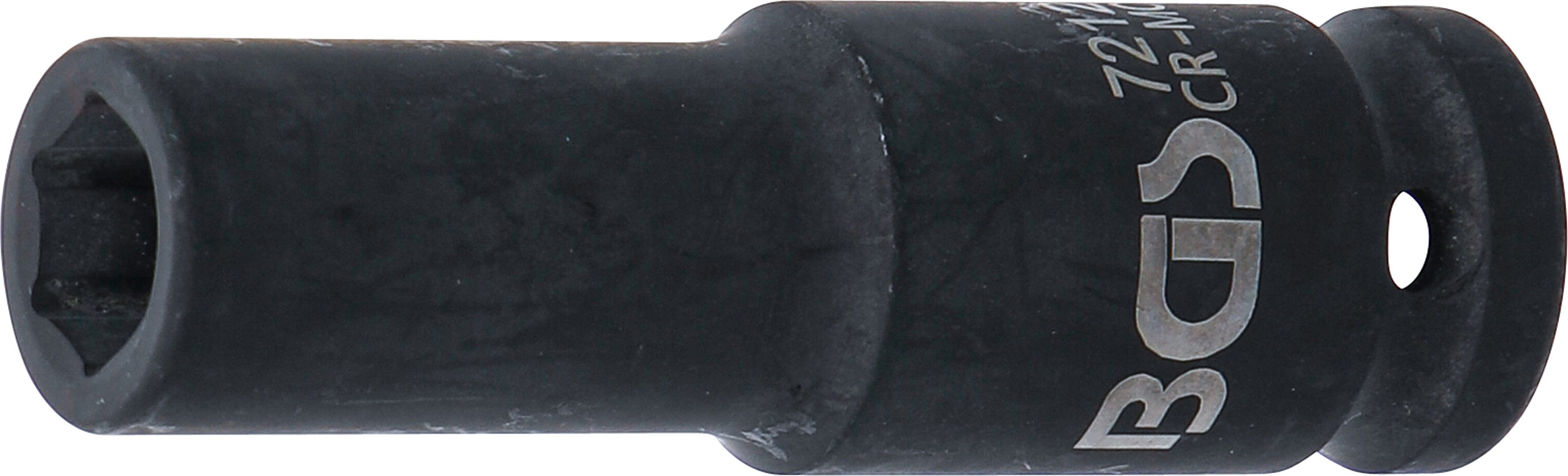 BGS Kraft-Steckschlüssel-Einsatz Sechskant, tief | Antrieb Innenvierkant 12,5 mm (1/2") | SW 12 mm