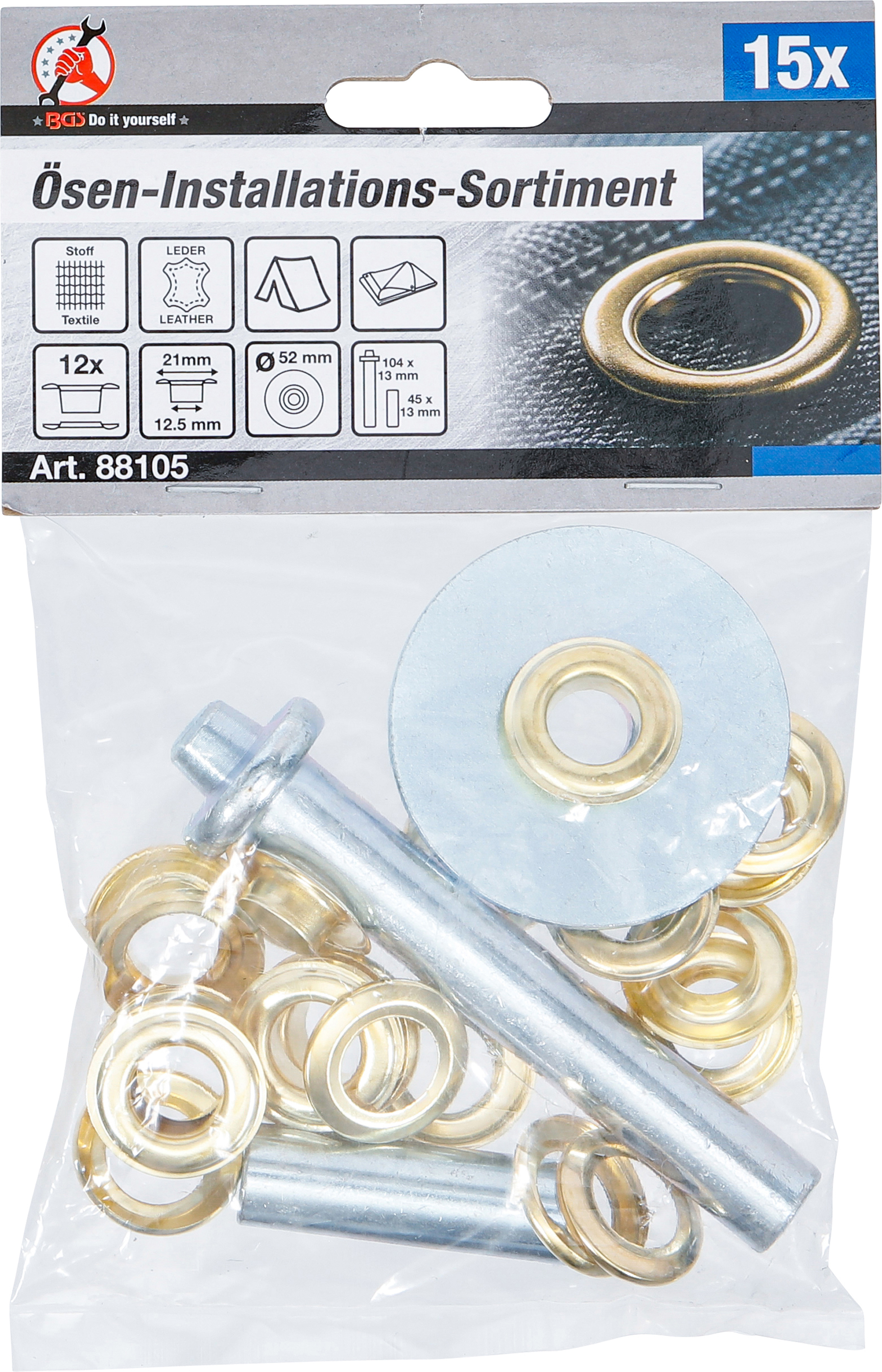 BGS Ösen-Installations-Sortiment | 15-tlg.