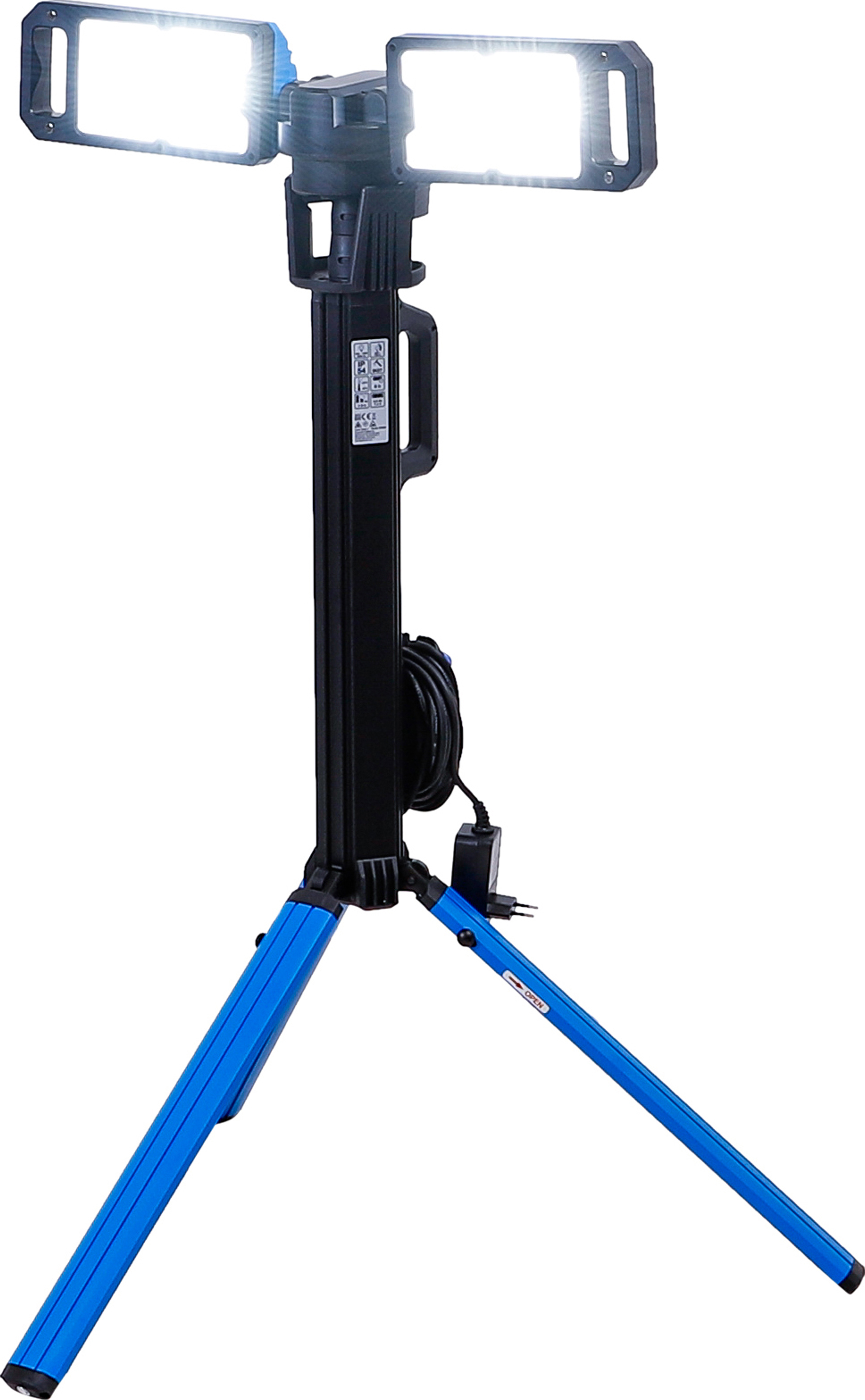 BGS Hybrid Duo-SMD-LED-Arbeits-Strahler | mit Stativ