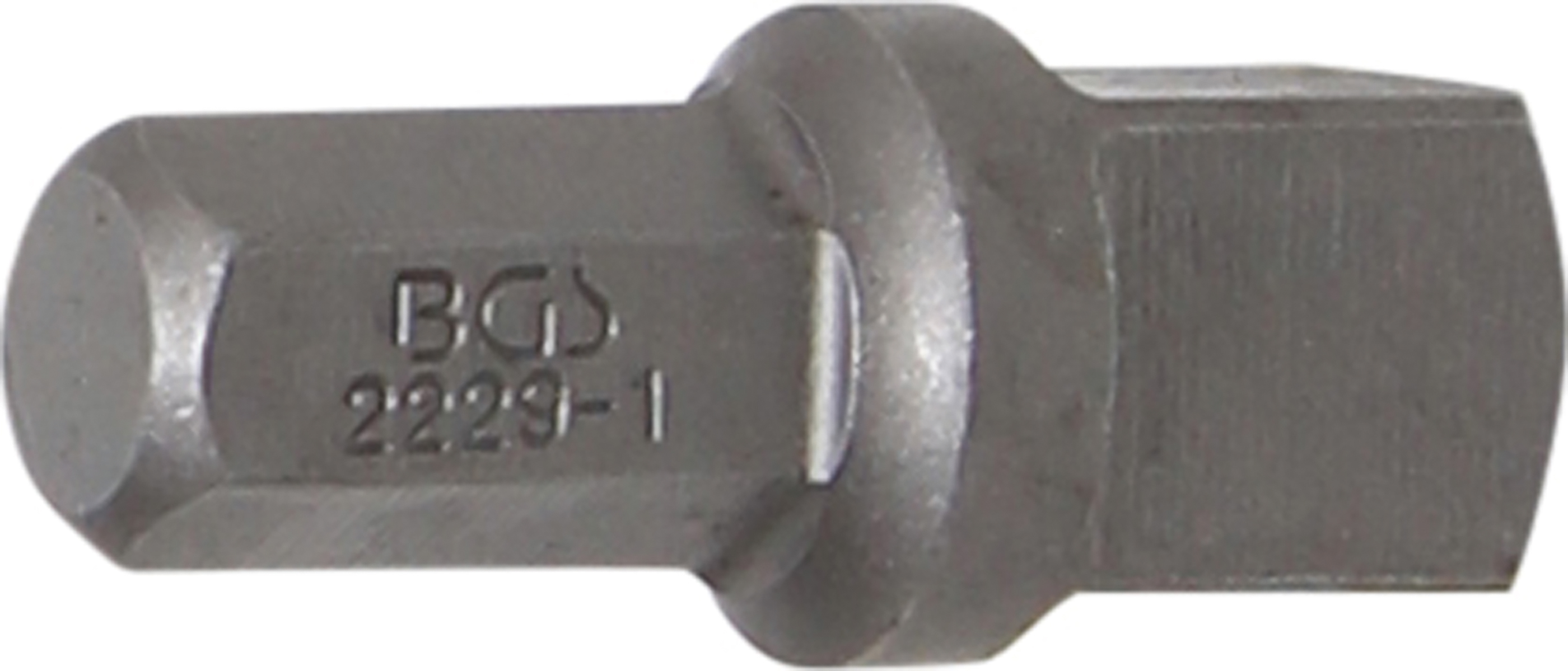 BGS Bit-Knarren-Adapter | Außensechskant 8 mm (5/16") - Außenvierkant 10 mm (3/8") | 30 mm