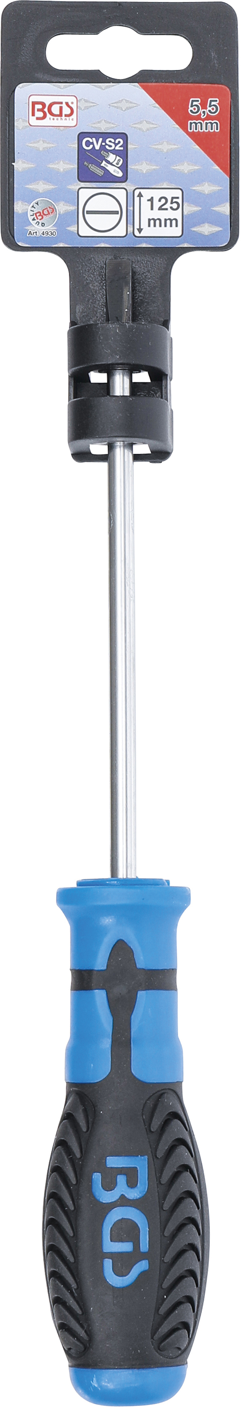 BGS Schraubendreher | Schlitz 5,5 mm | Klingenlänge 125 mm