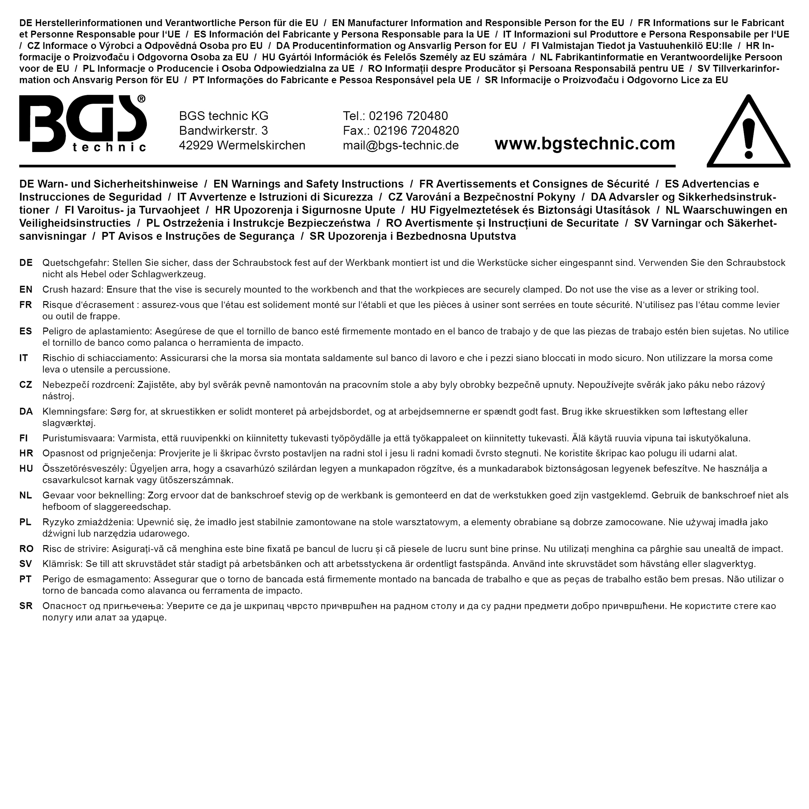 BGS Stahlknebel für Schraubstöcke | 9 x 225 mm