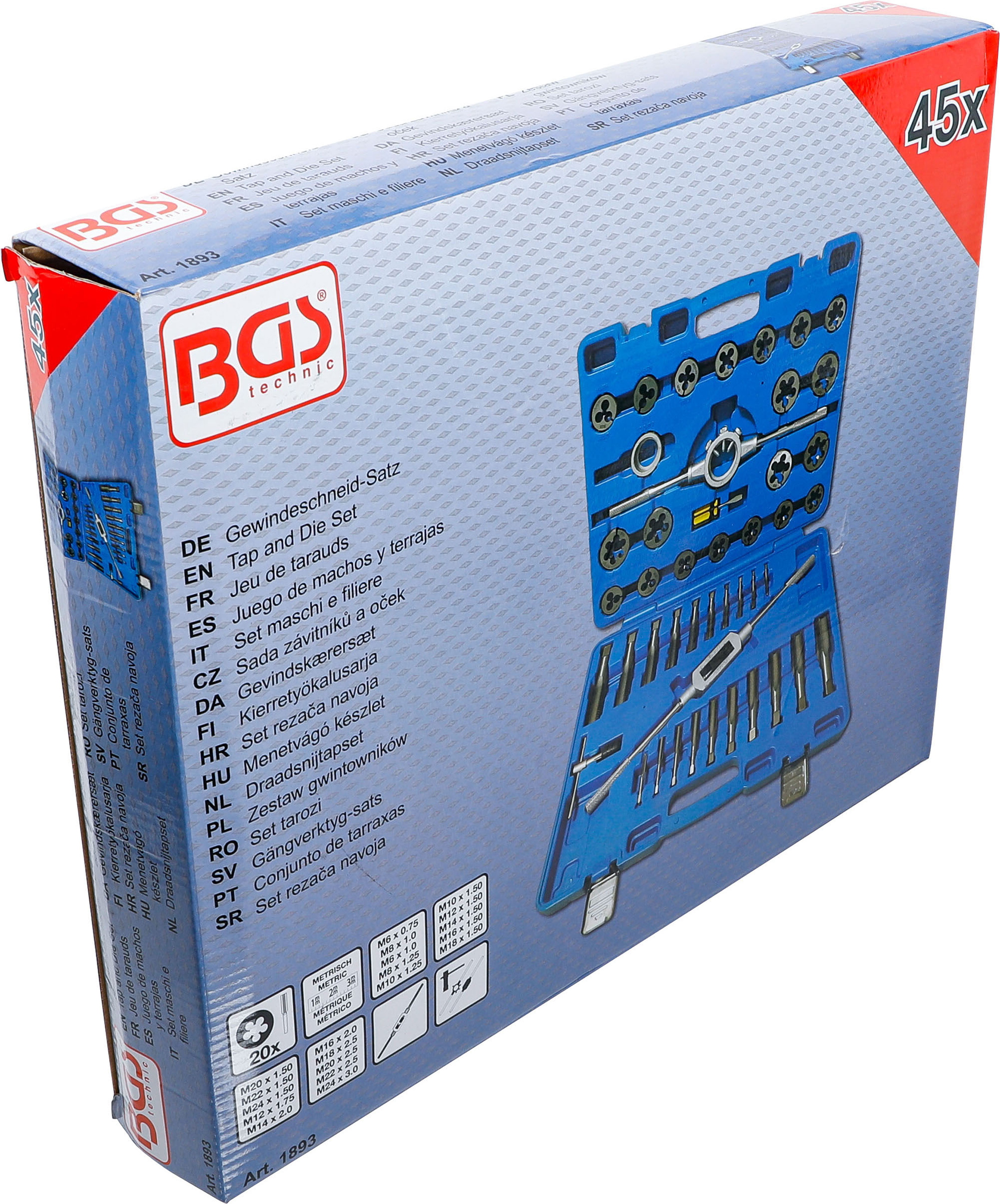 BGS Gewindeschneid-Satz | M6 - M24 | 45-tlg.