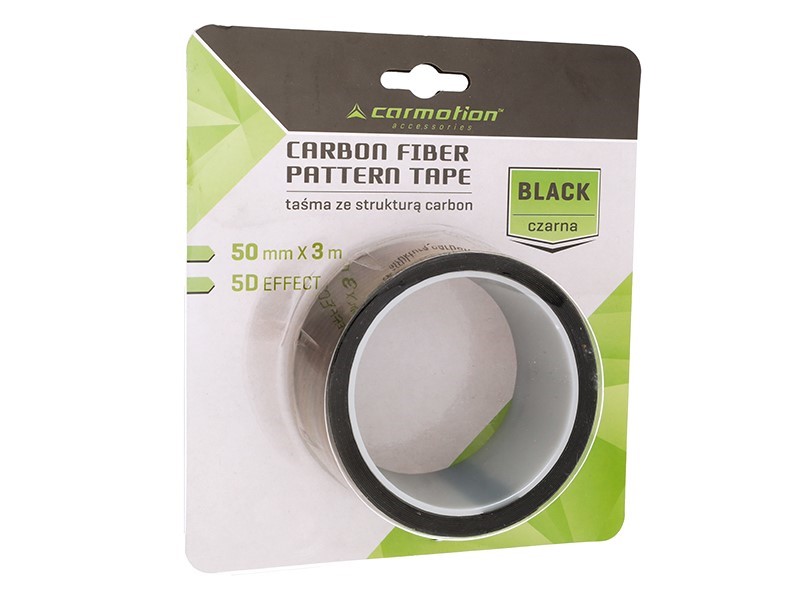 Carmotion Sicherheitsband Dekorband Carbon Look Tape 50 mm x 3 M