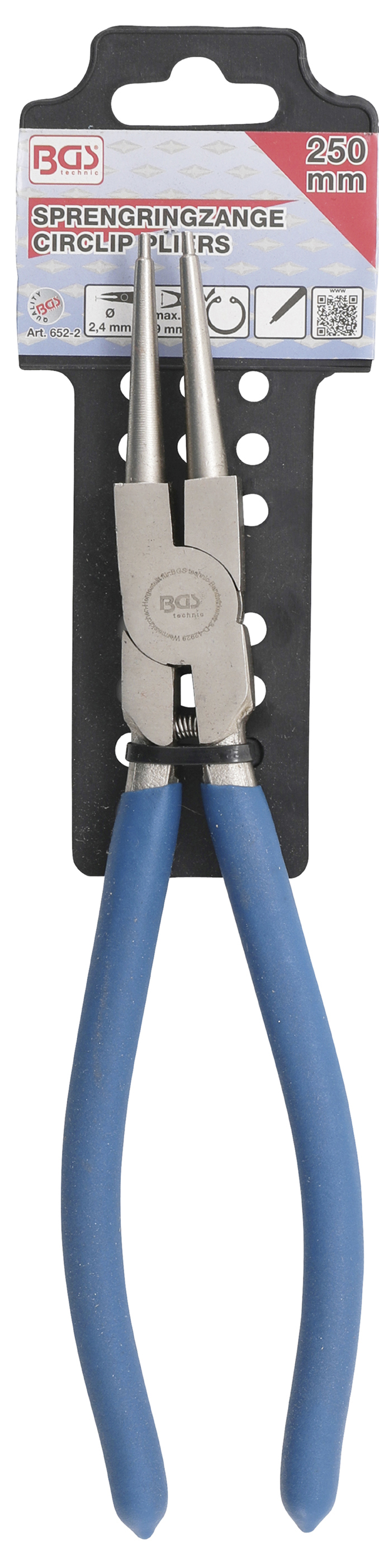 BGS Sprengringzange | gerade | für Innensprengringe | 250 mm