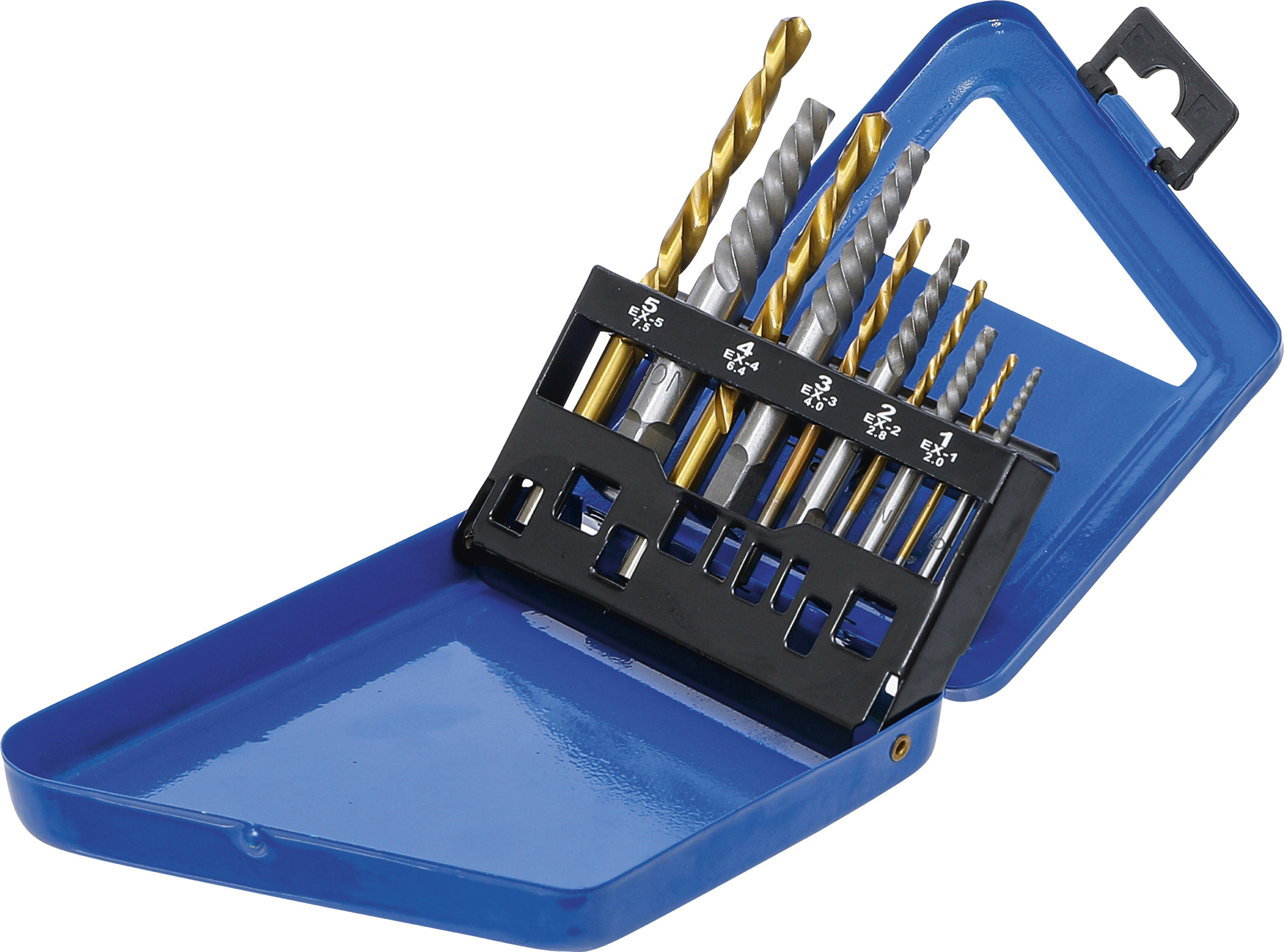 BGS Schraubenausdreher- & Linksbohrer-Satz | HSS | titan-nitriert | 2 - 7,5 mm | 10-tlg.