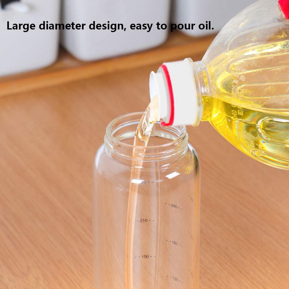 Olivenöl-Essigspender, 266 ml, Glasflaschen für Gewürze, Ausgießer, flüssiges Kochen mit auslaufsich
