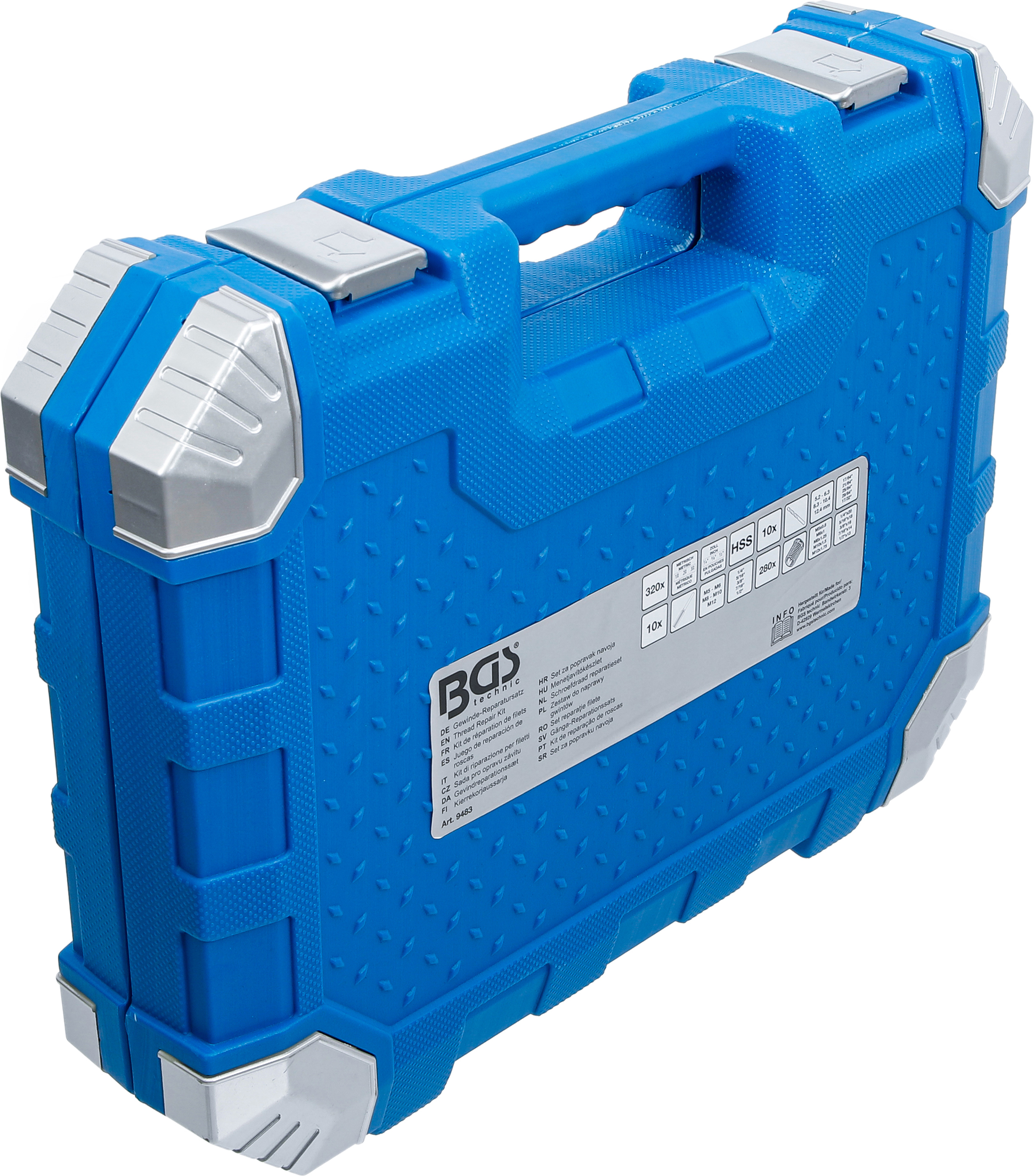 BGS Gewinde-Reparatursatz | metrisch / Zollgrößen | M5 - M12, 1/4" - 1/2" | 320-tlg.