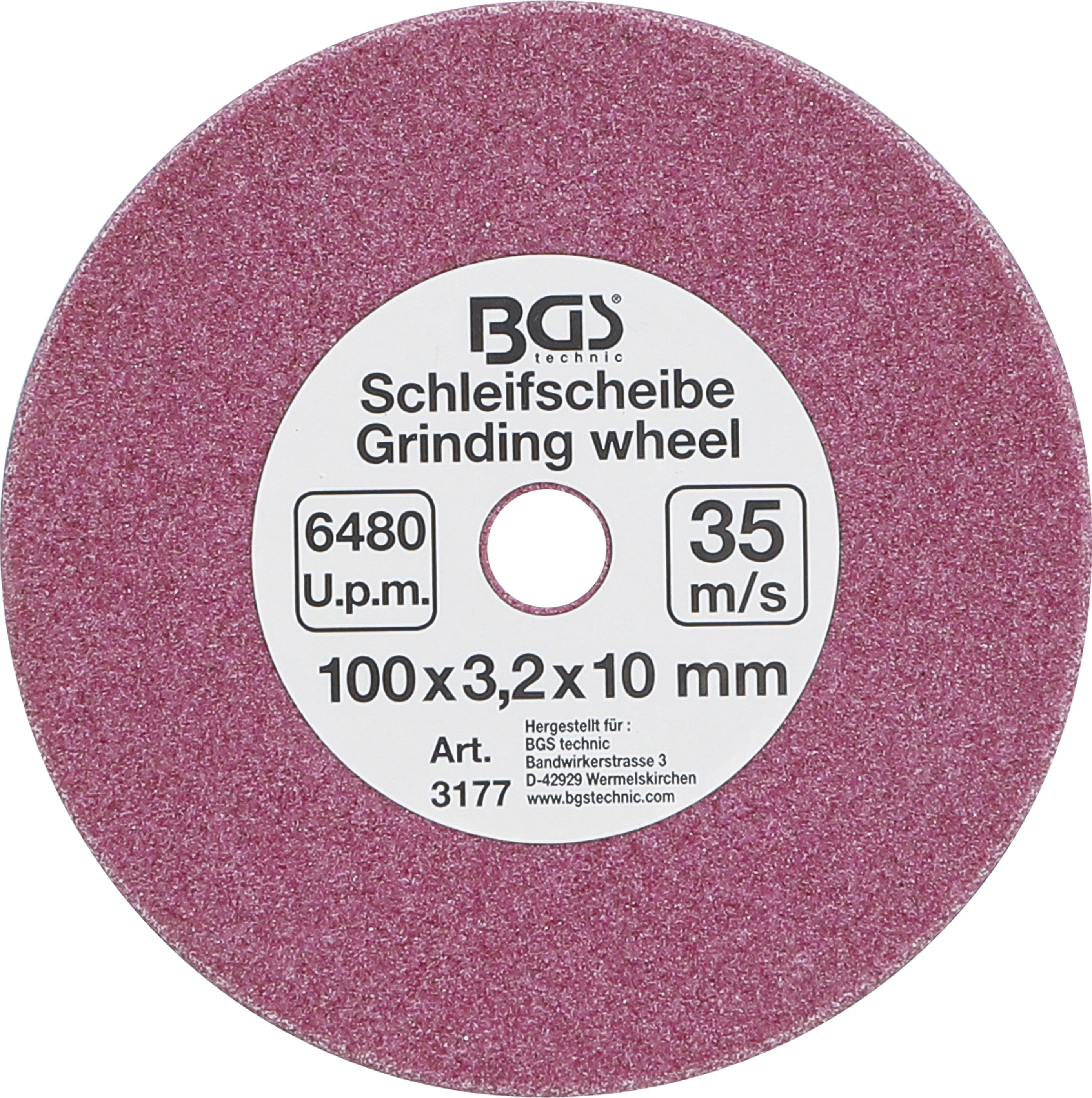 BGS Schleifscheibe | für Art. 3180 | Ø 100 x 3,2 x 10 mm
