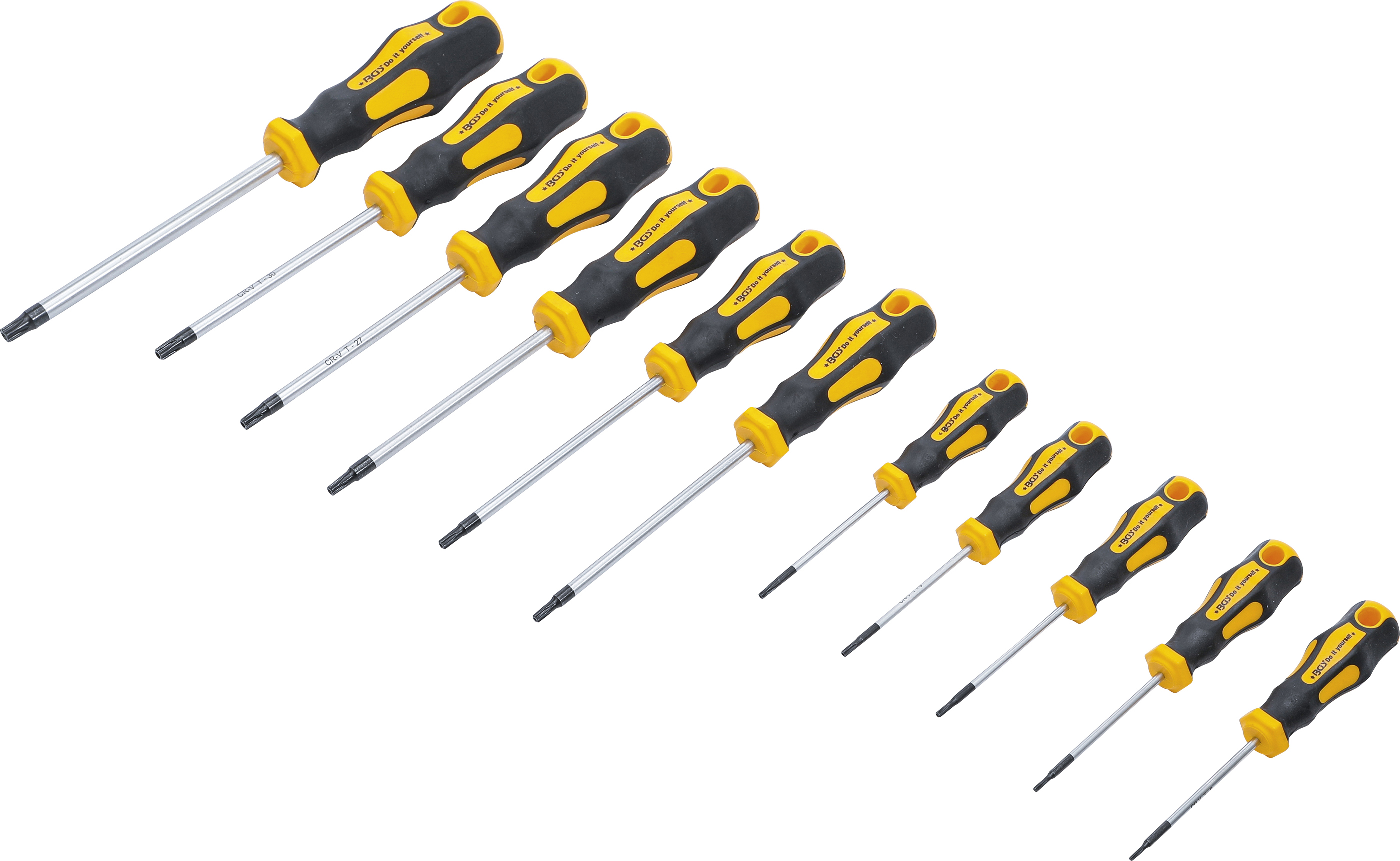 BGS Schraubendreher-Satz | T-Profil (für Torx) mit Bohrung T6 - T40 | 11-tlg.