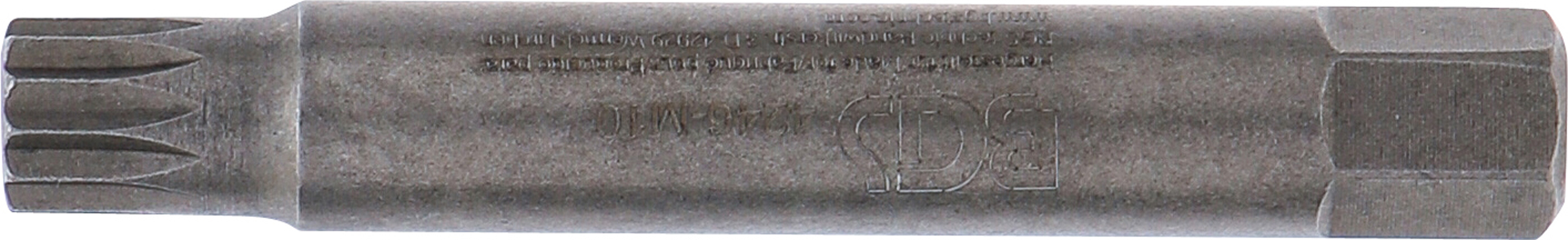 BGS Bit | Länge 75 mm | Antrieb Außensechskant 10 mm (3/8") | Innenvielzahn (für XZN) M10