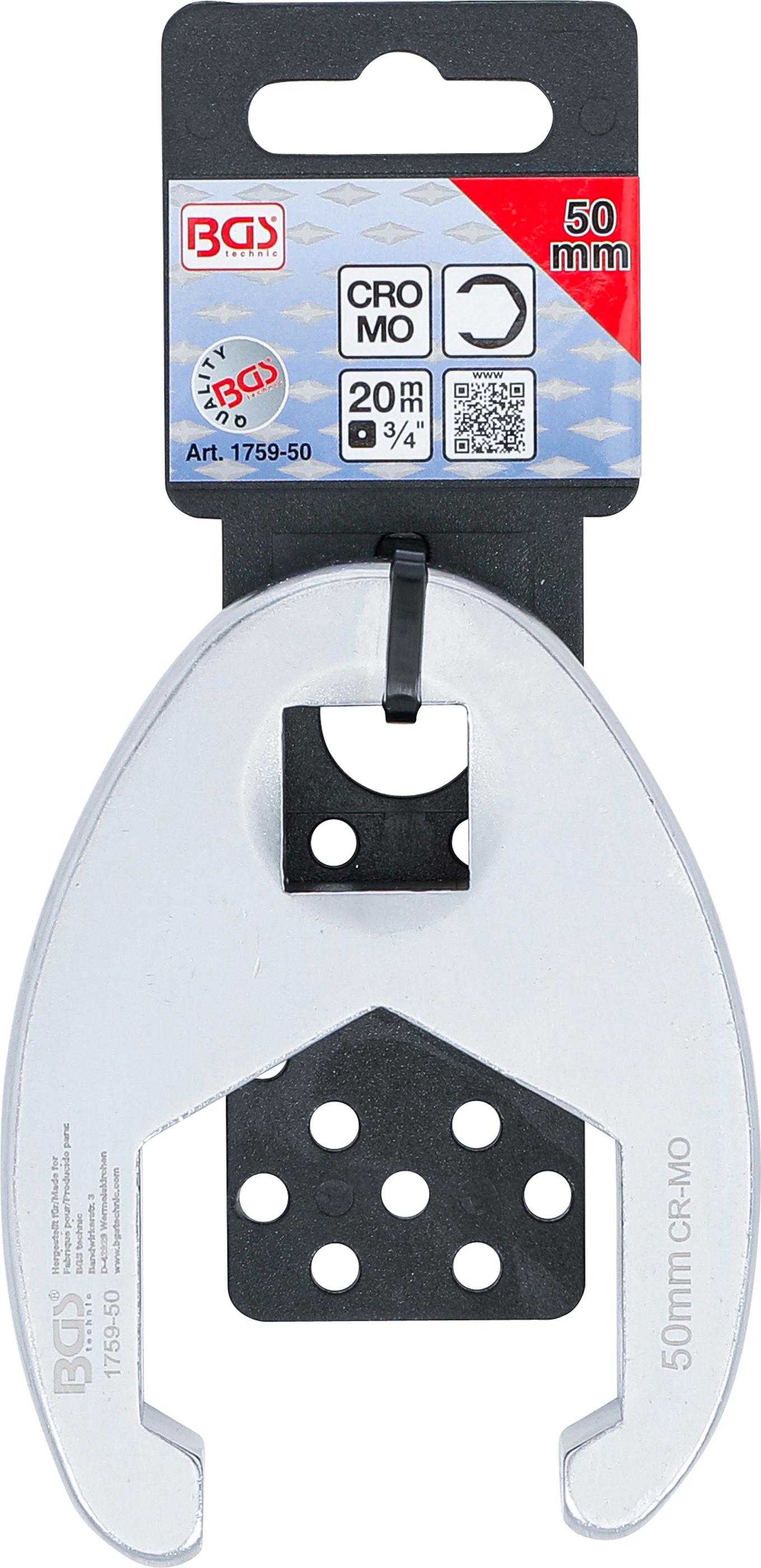 BGS Hahnenfußschlüssel | Antrieb Innenvierkant 20 mm (3/4") | SW 50 mm