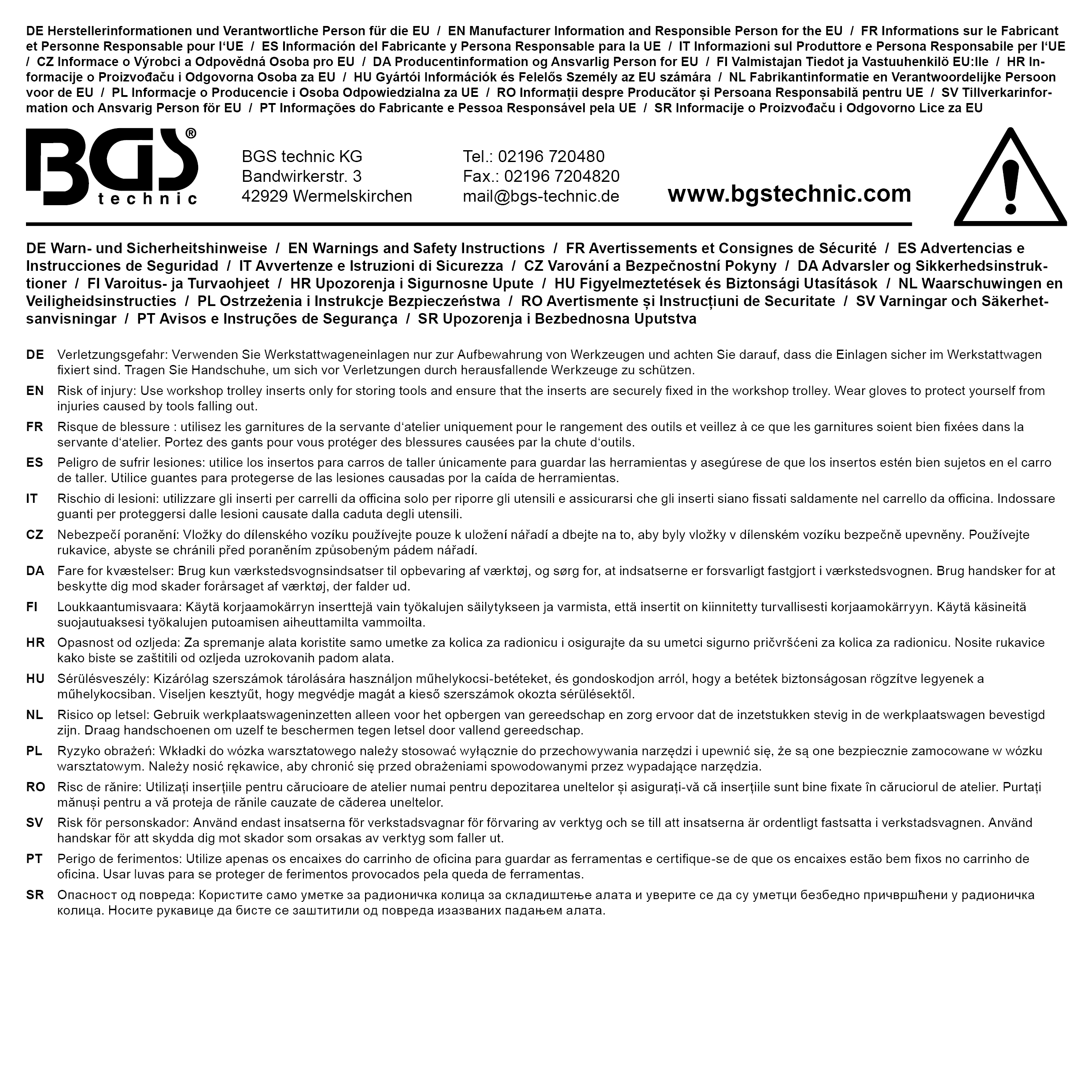 BGS Werkstattwageneinlage 1/6: Reinigungsbürsten-Satz für Stehbolzen und Radmutternbolzen